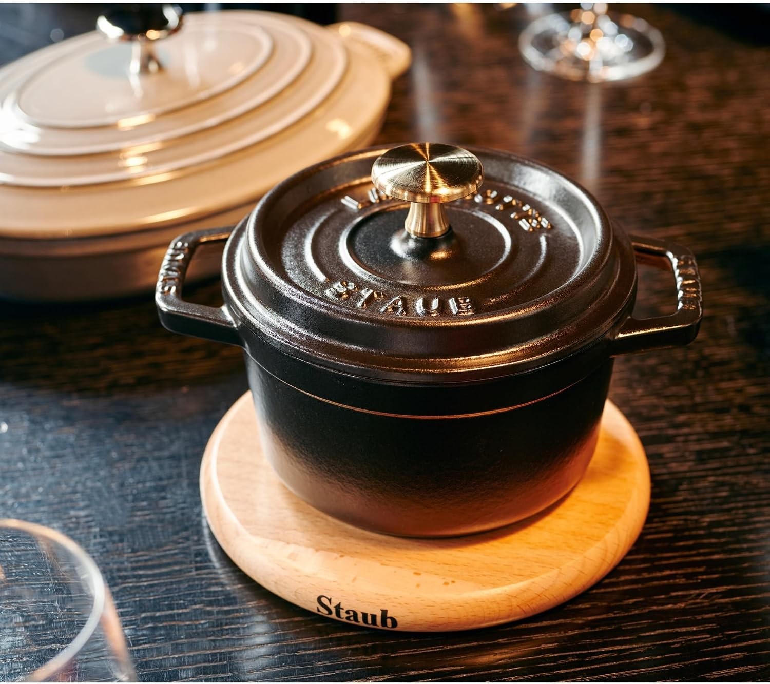 Cast Iron Dutch Oven 1.25-qt Round Cocotte, Made in France, Serves 1, Matte