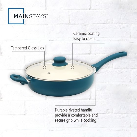 Mainstays Ceramic Aluminum Nonstick Jumbo Cooker Corsair