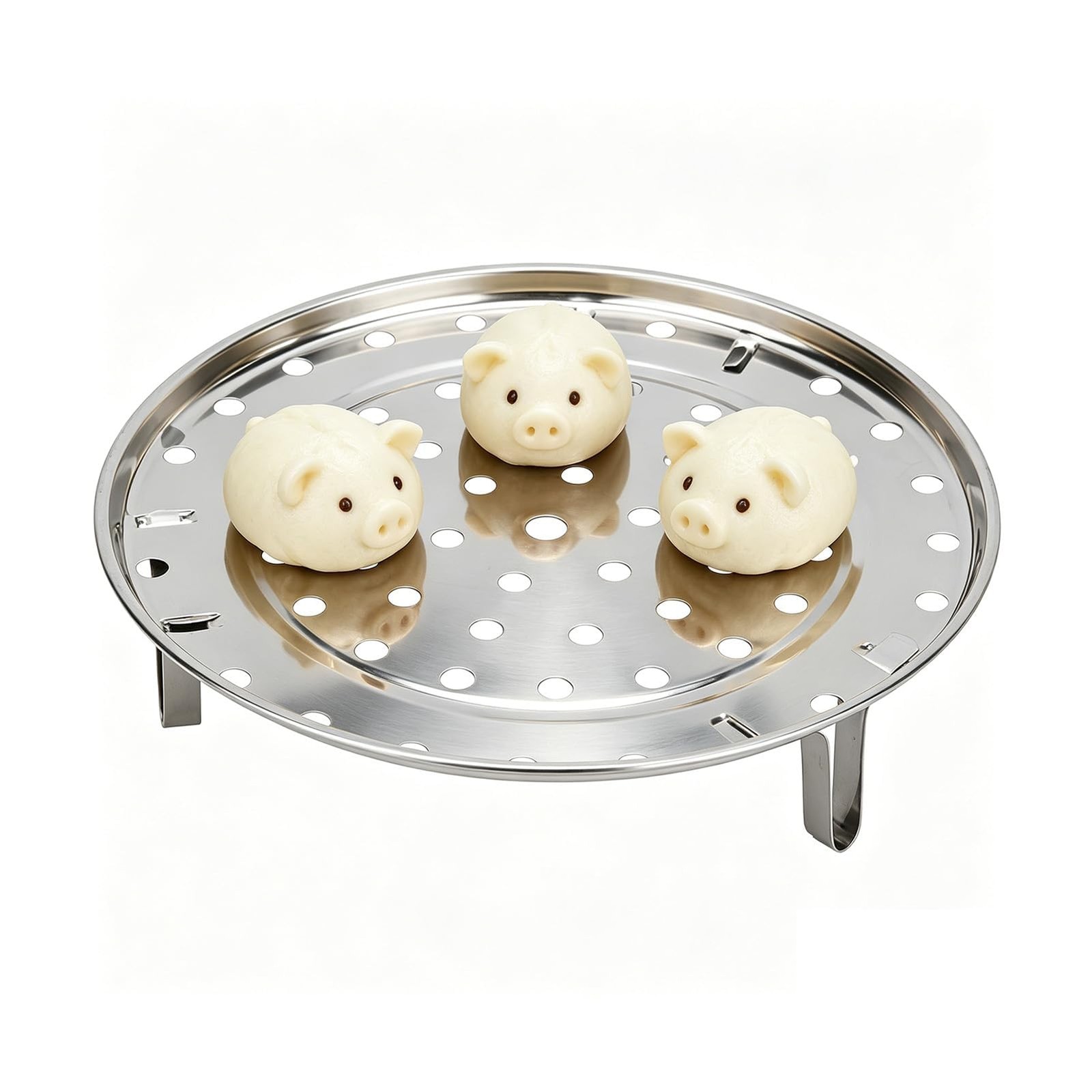 Round Steamer Rack, Stainless Steel Steaming Rack Stand Steam Tray Multifunct…