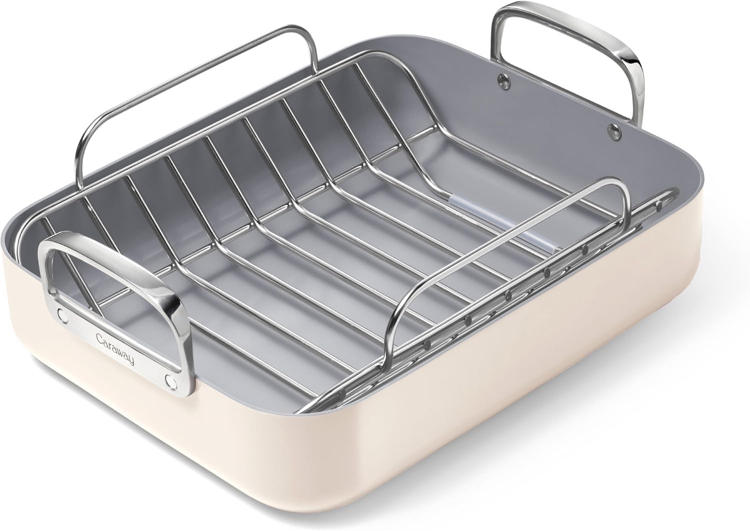 Roasting Pan 16×13” Roasting Pan W/ Rack Non-Stick Ceramic Coated Non Toxic PTFE