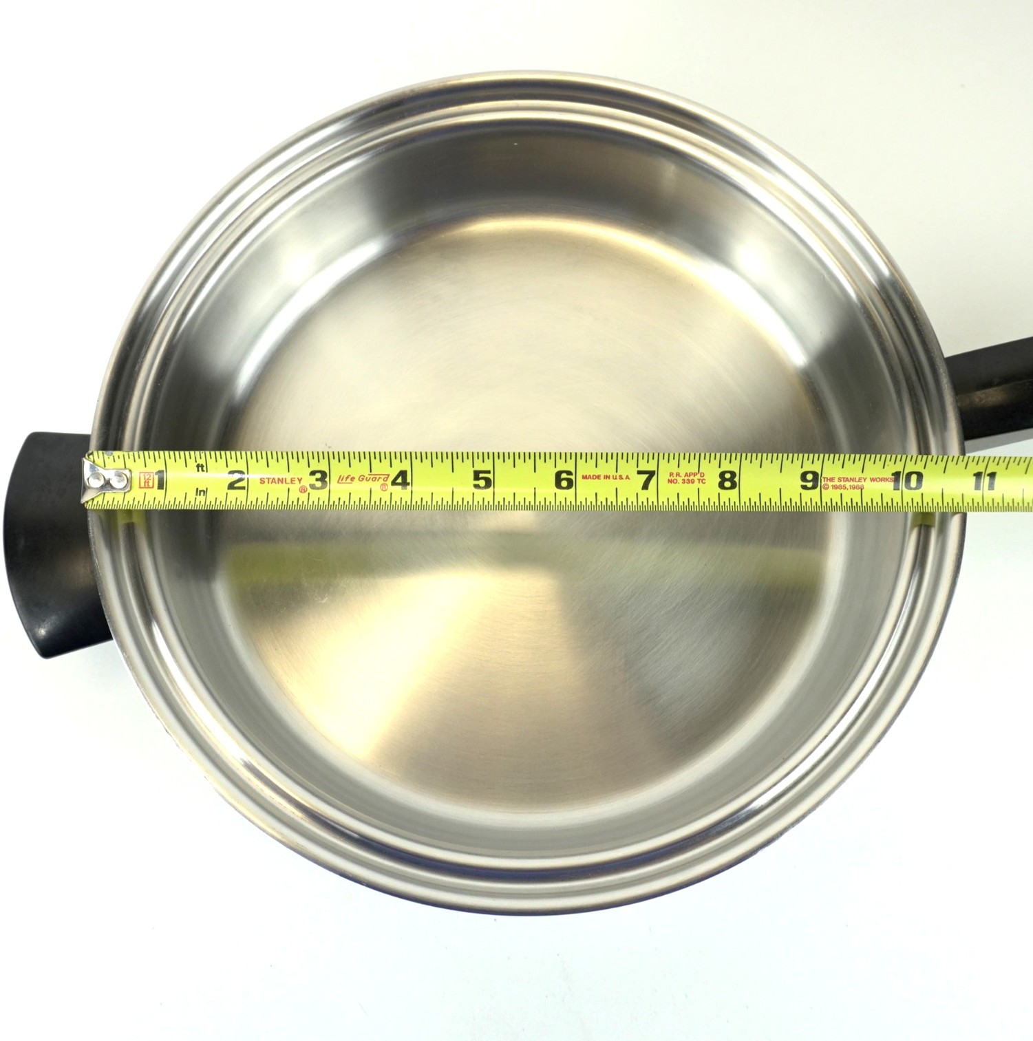 Seal-O-Matic Thermium Multi-Plex 11” Stainless Steel Fry Pan USA Vintage No Lid