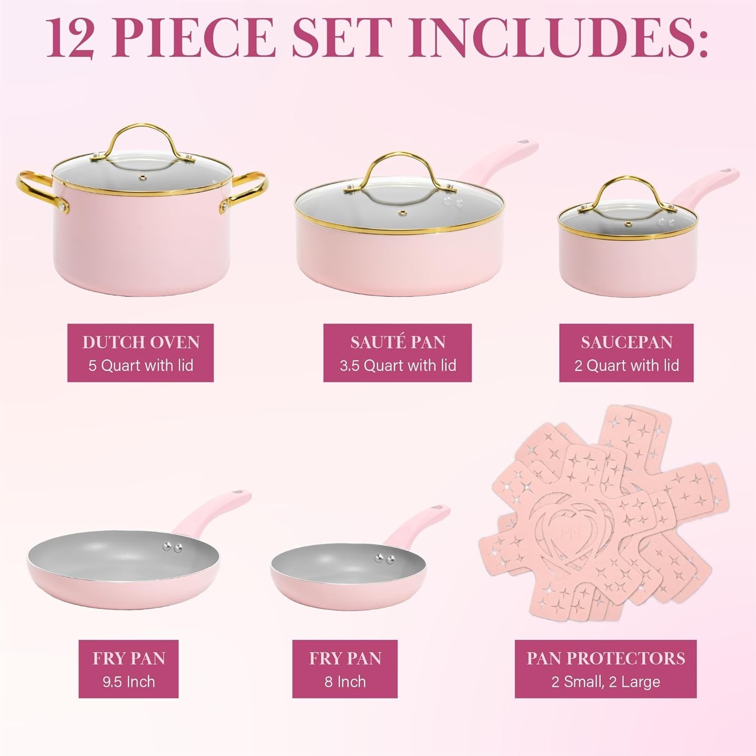 Epic Nonstick Pots and Pans Set, Multi-layer Nonstick Coating, Tempered Glass…