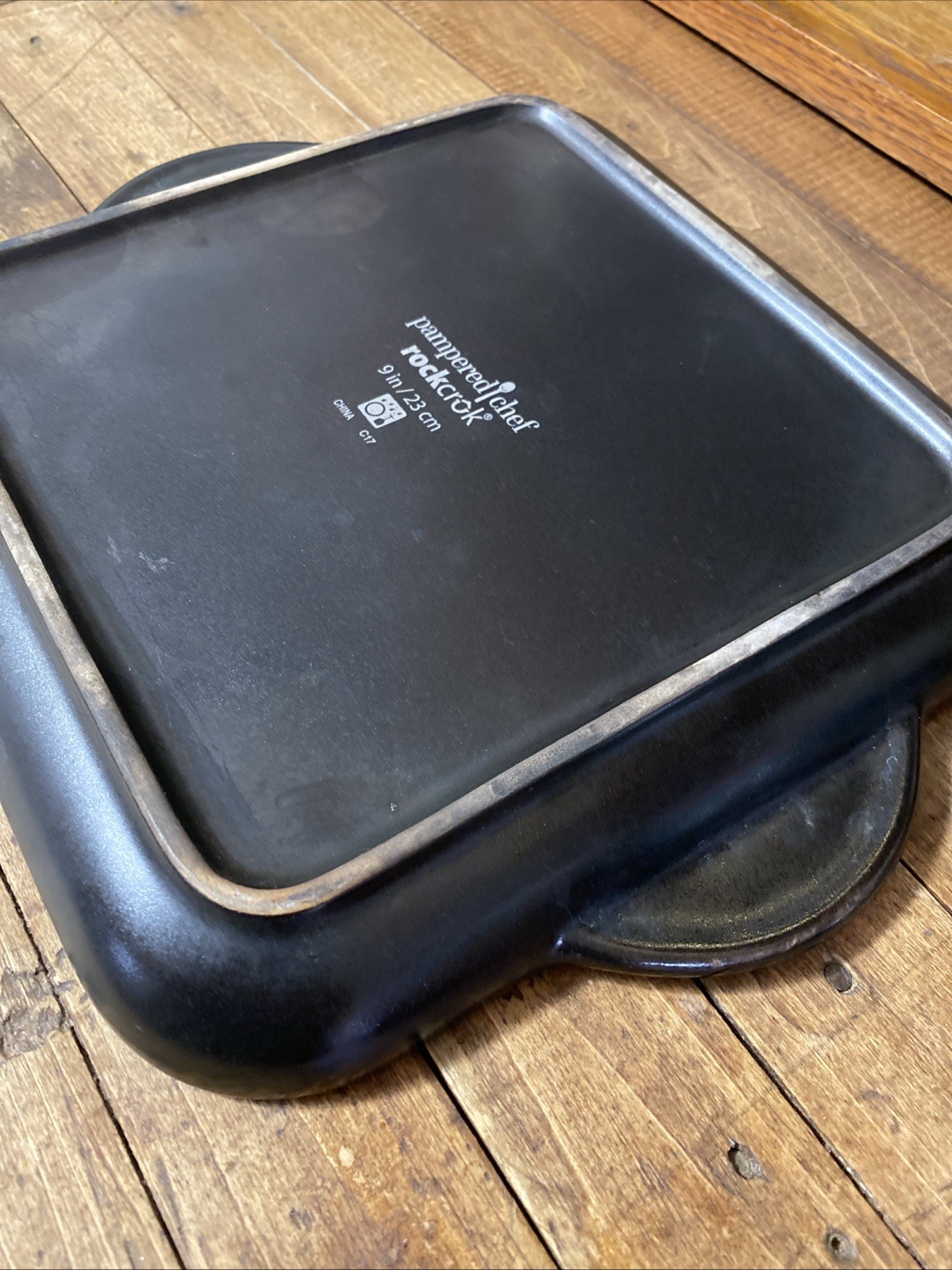Pampered Chef ROCKCROK® Small 9 Square GRILL STONE Oven BBQ Stovetop Grill
