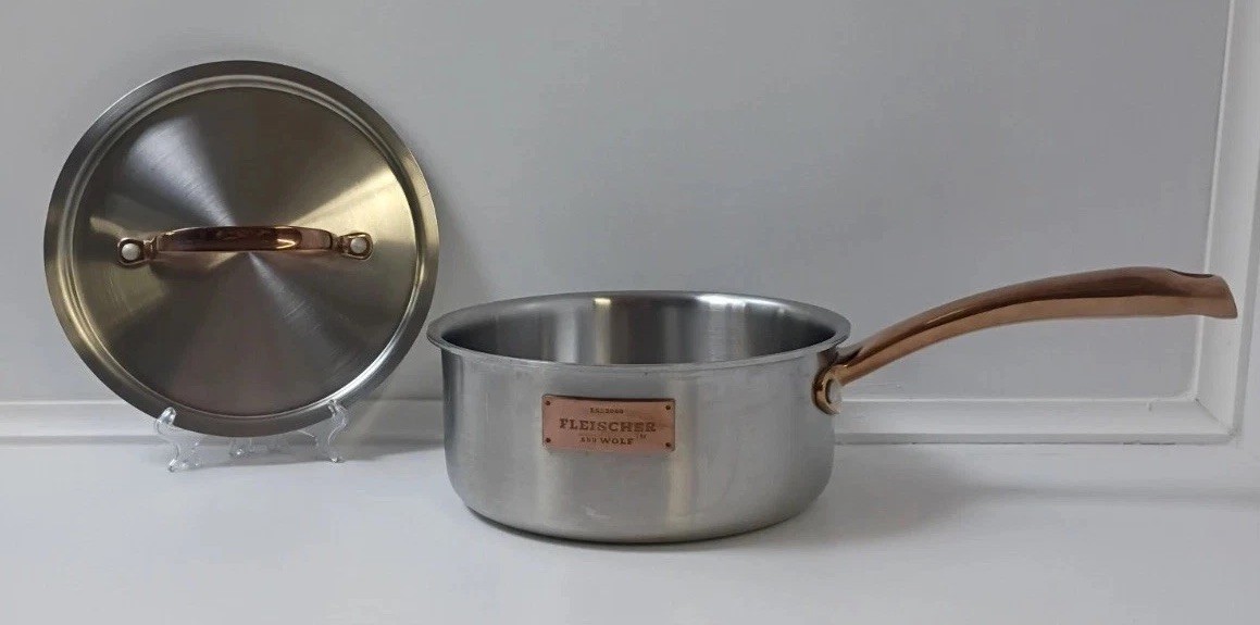 Fleischer & Wolf ES2000 Tri-Ply Stainless Steel Copper Pot & Pan Set 7 Pc