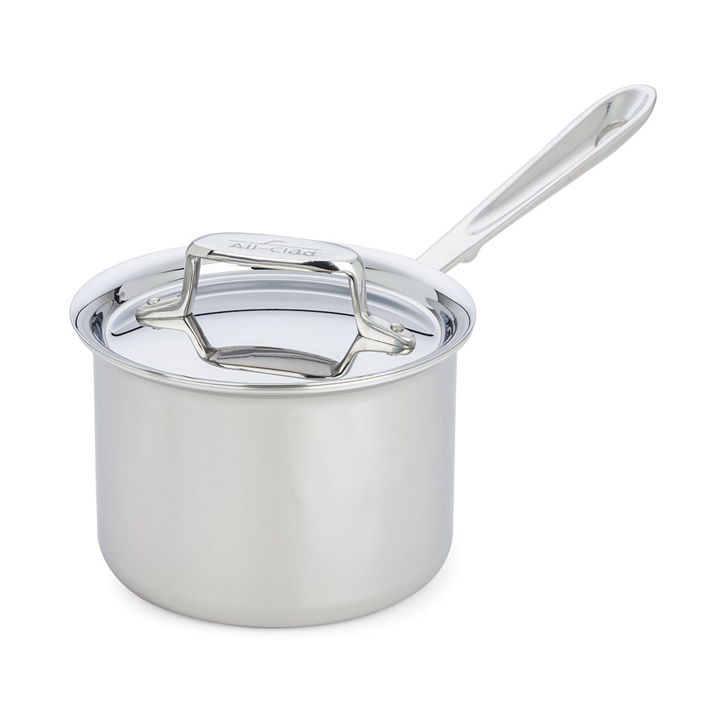 NEW All-Clad D5 5-Ply Stainless Steel Saucepan w/Lid 1.8L