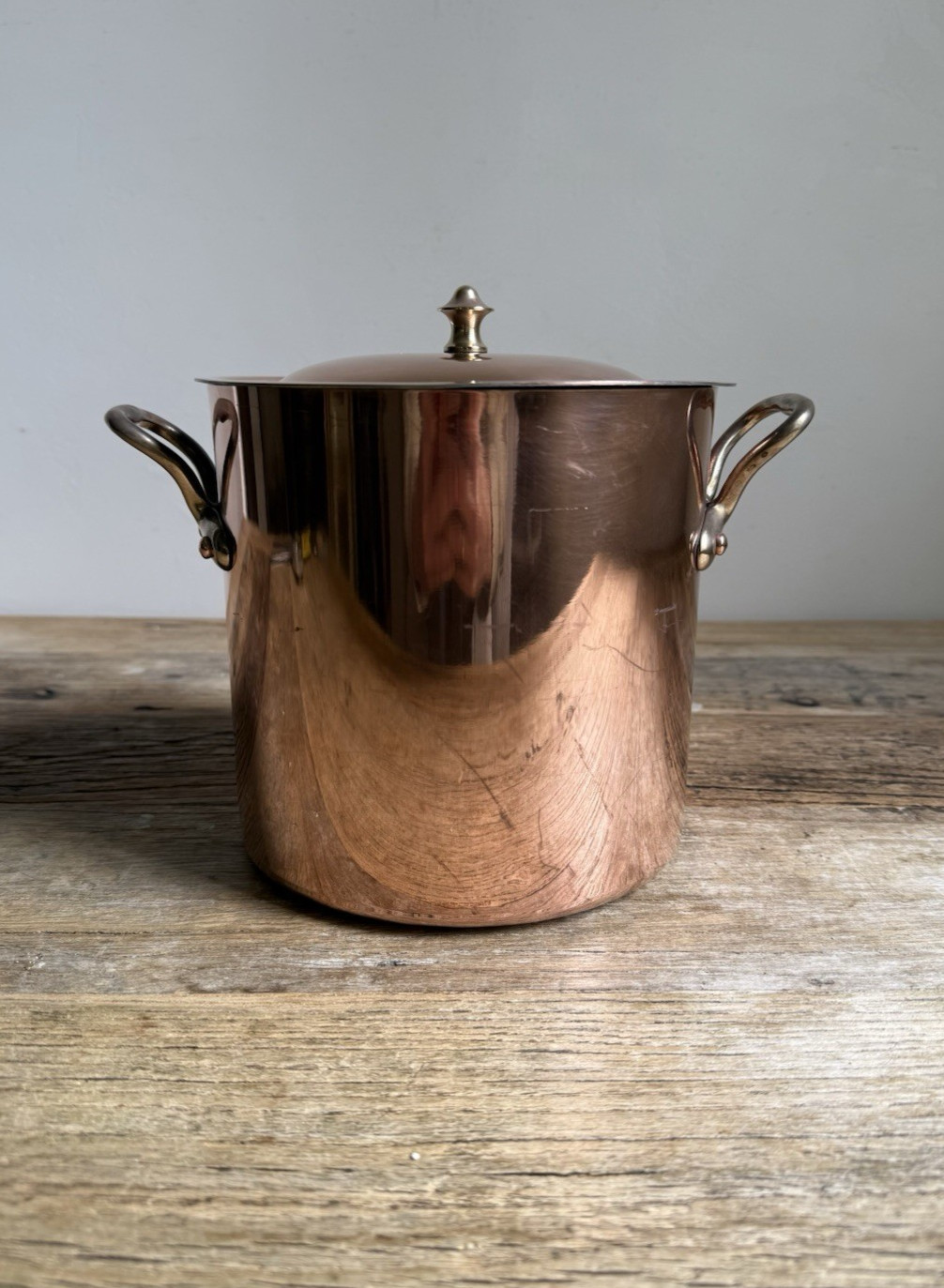 Copper Stock Pot with Lid – 16.5cm