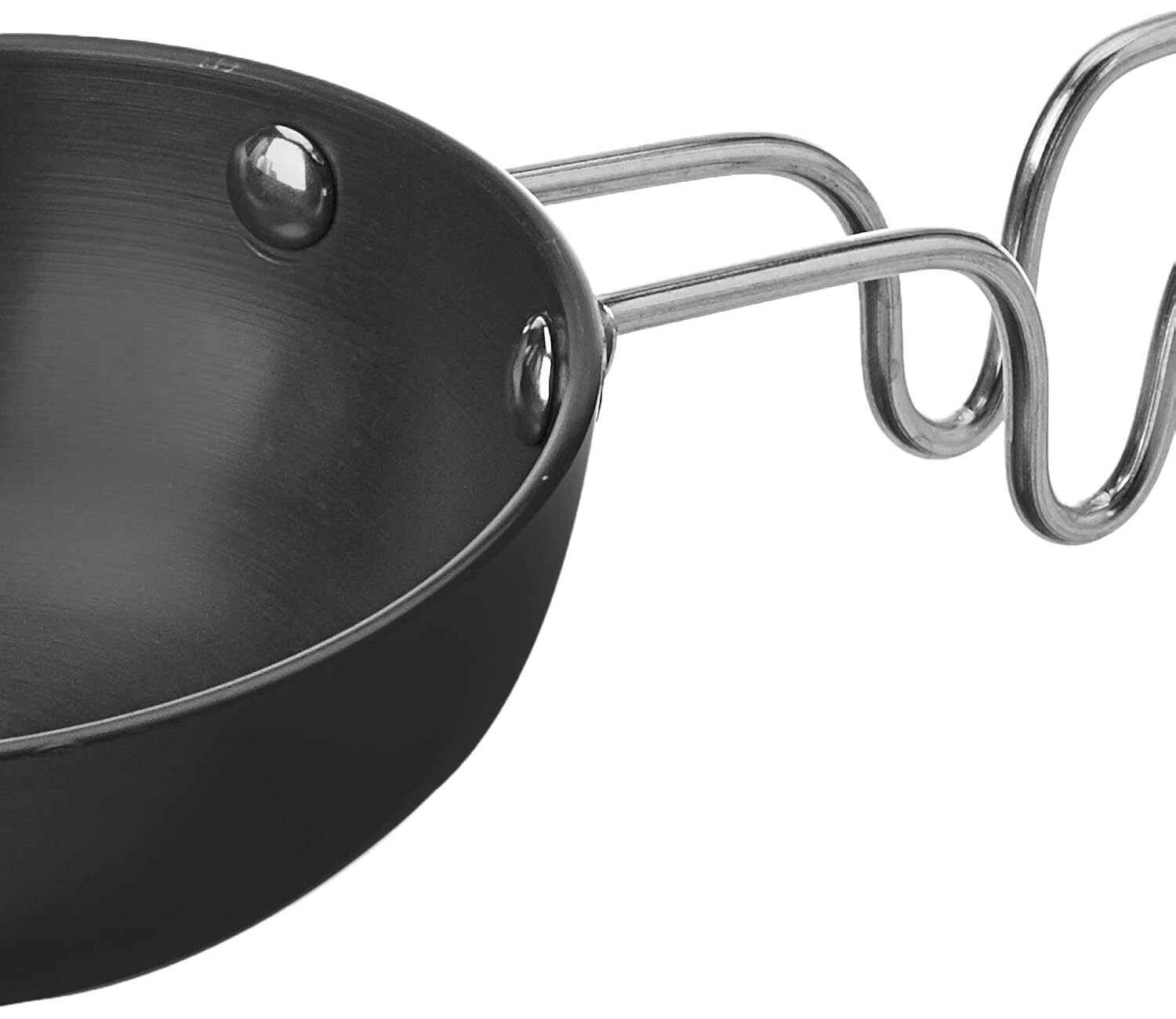 Hard Anodized Small Tadka Pan (9.4cm),Aluminium, Black