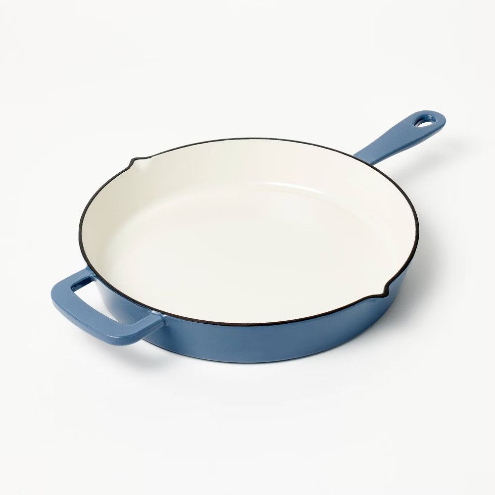 12″ Enamel Skillet Blue – Figmint