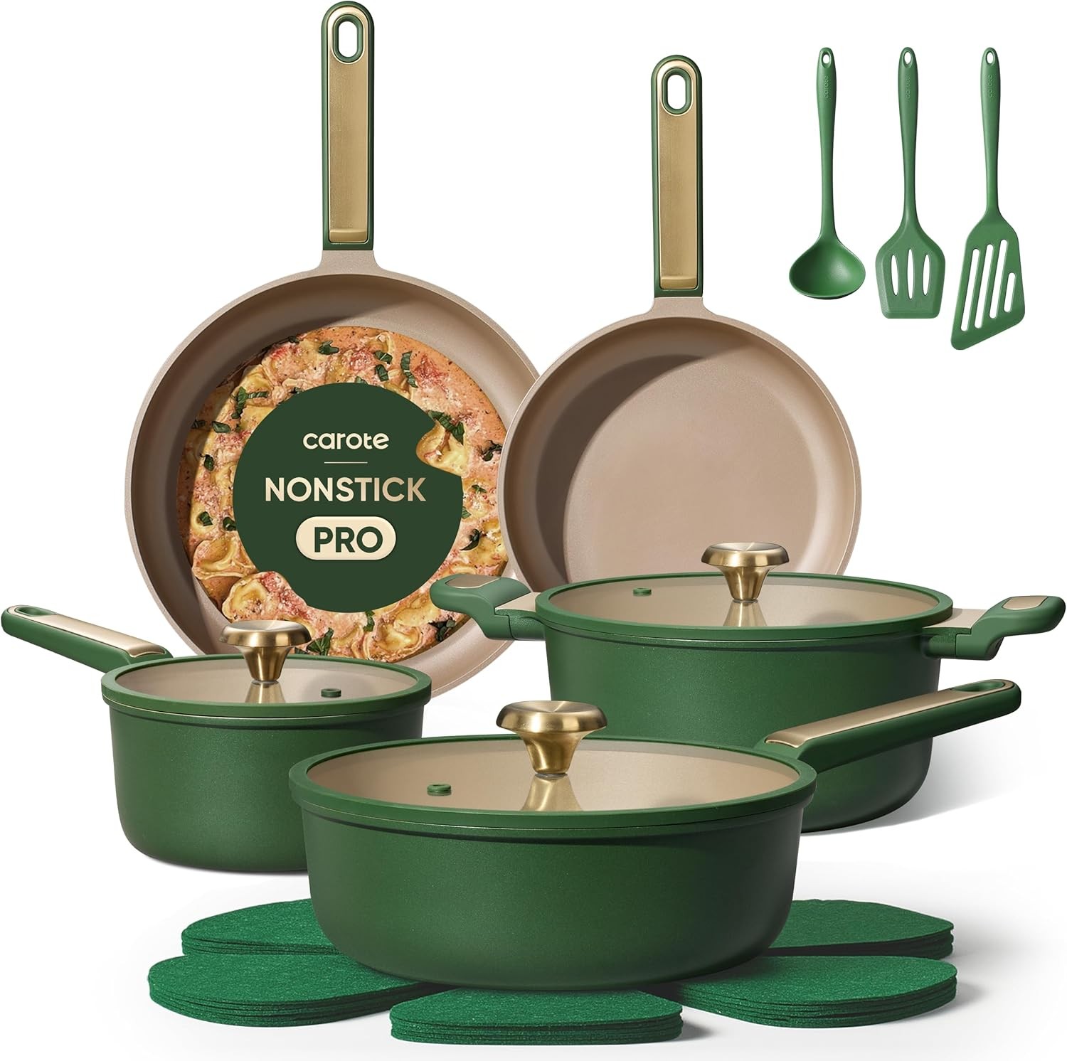Ceramic Cookwar Set, Pots and Pan Set Non Stick 16 Piece, Cookware Set Kitchen