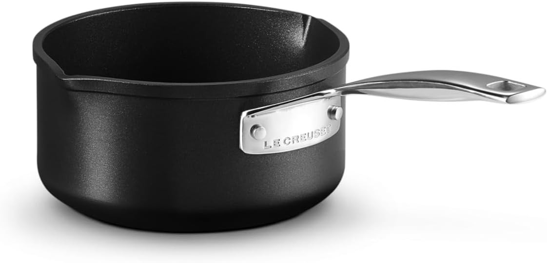 Toughened Nonstick Pro Open Saucepan with Double Pour Spouts, 1.7 qt.