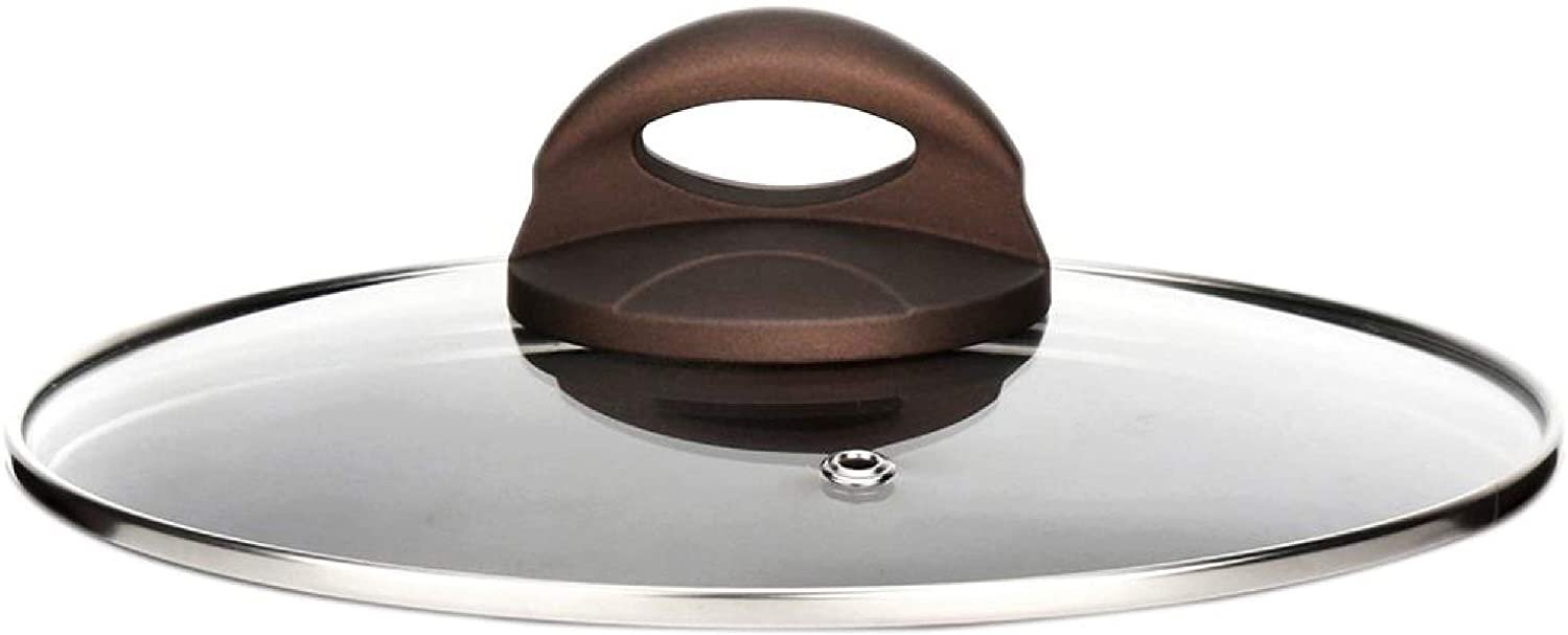 Nutrichef Cooking Pot Lid – See-Through Tempered Glass Lids Works w/ NCCW12BRW