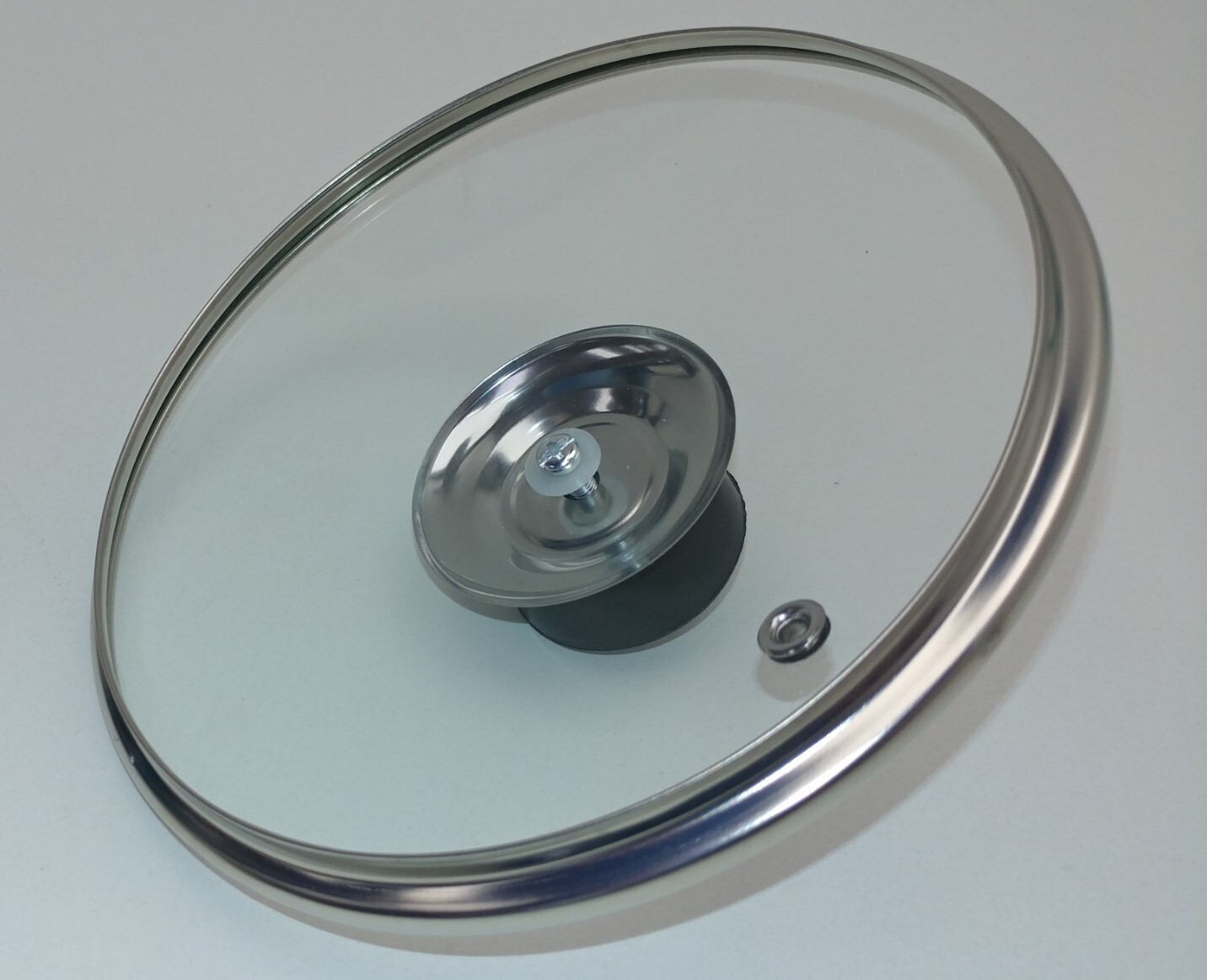 6 3/4″ OD Glass Pyrex Lid SS Stainless Steel Metal Rim 6 1/4″ ID Replacement Pot