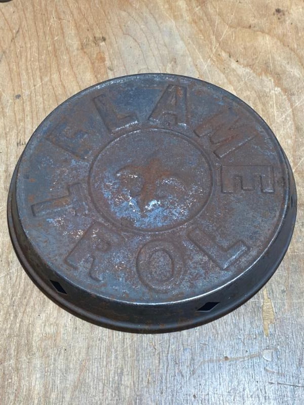 Vintage Heat Diffuser Flame Trol Round Metal Pot & Pan Protector Metal Trivet