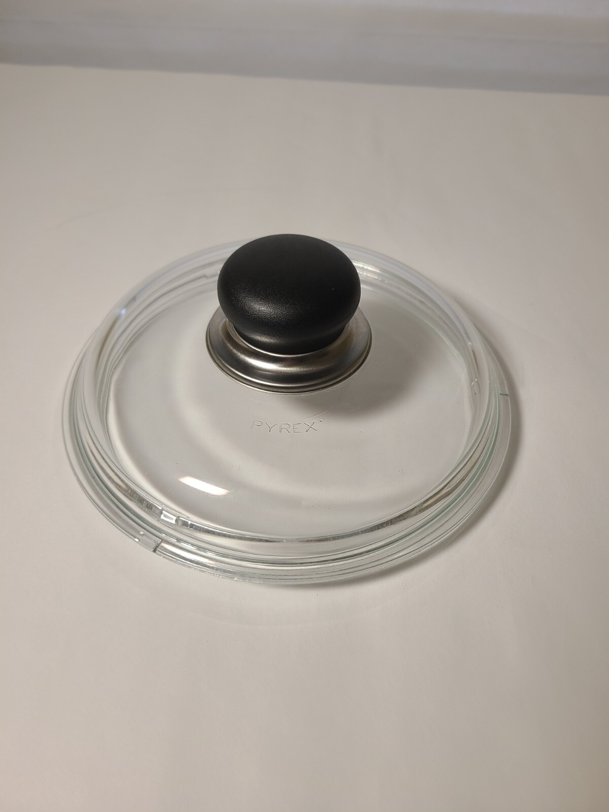 Pyrex Clear Glass Replacement Cover/Lid Saucepan/Cookware Blk Plastic Knob