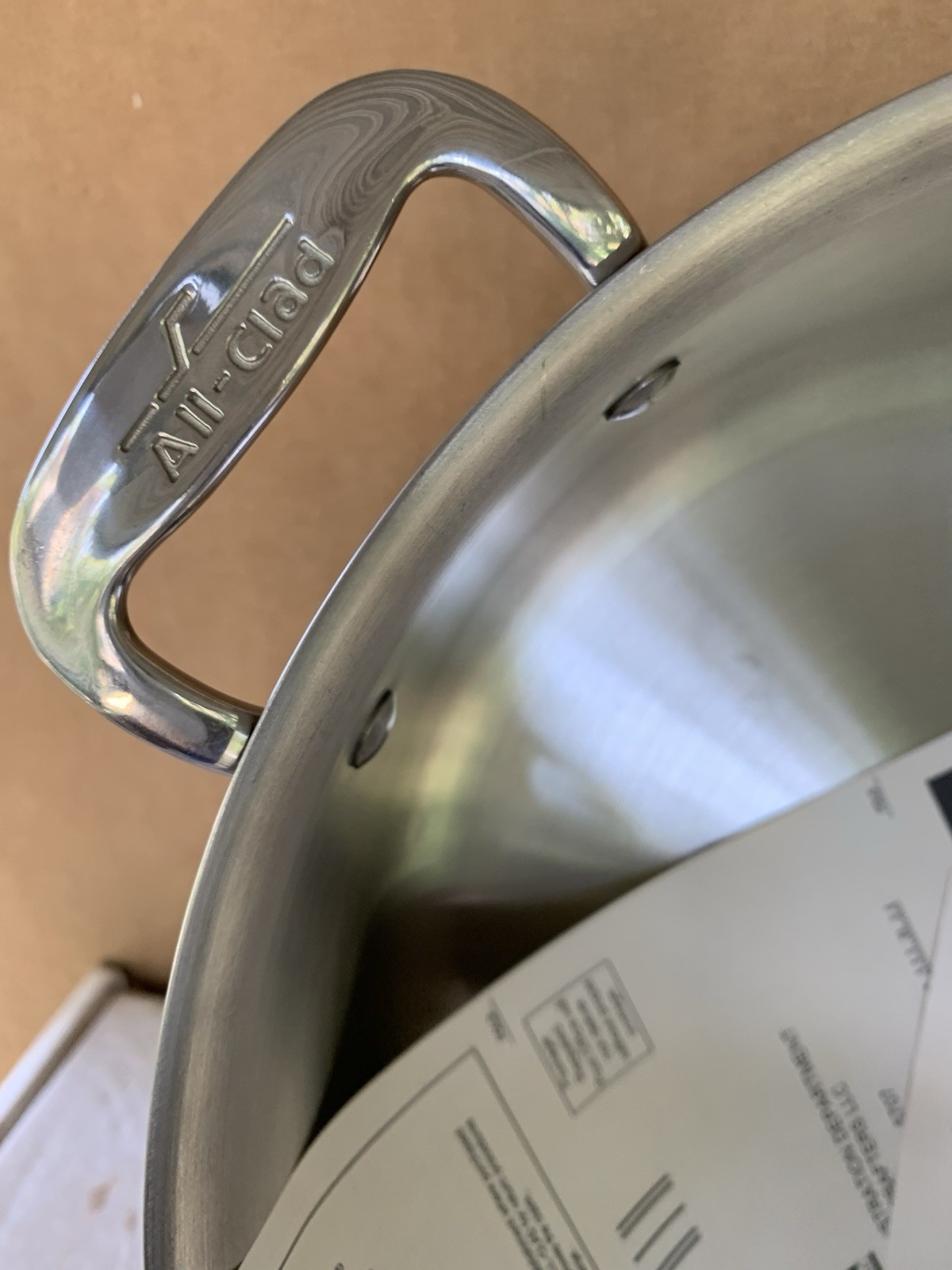 ALL CLAD 6 qt Sauté Pot Orig. Packaging Never Used. Wonderful
