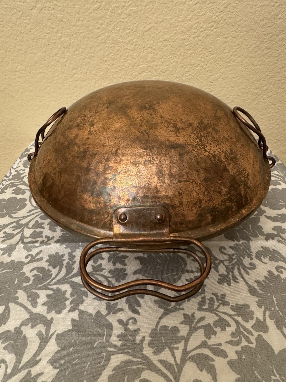 Monlisa Copper Cataplana Double Handle Hammered Cookware w/ Hinged Lid Portugal