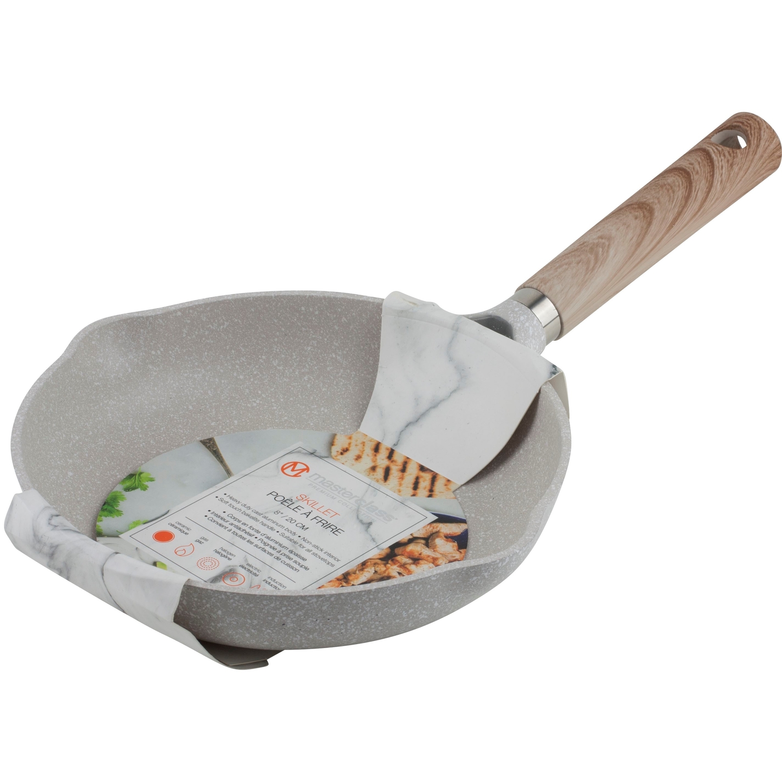 Masterclass Premium Cookware Collection 8″ Skillet Non Stick Frying Pan Beige