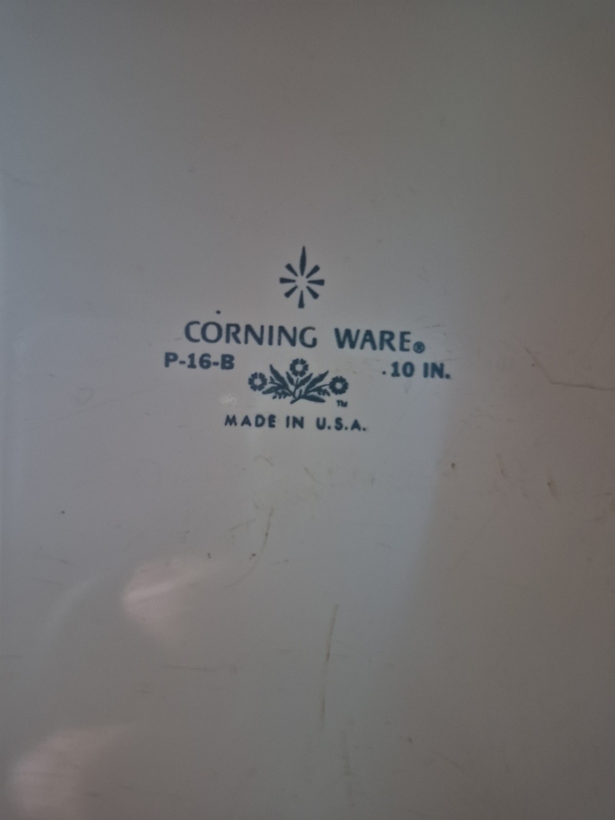 VTG CorningWare P-16-B Blue Cornflower 11″ Square Casserole Dish w/ Glass Lid