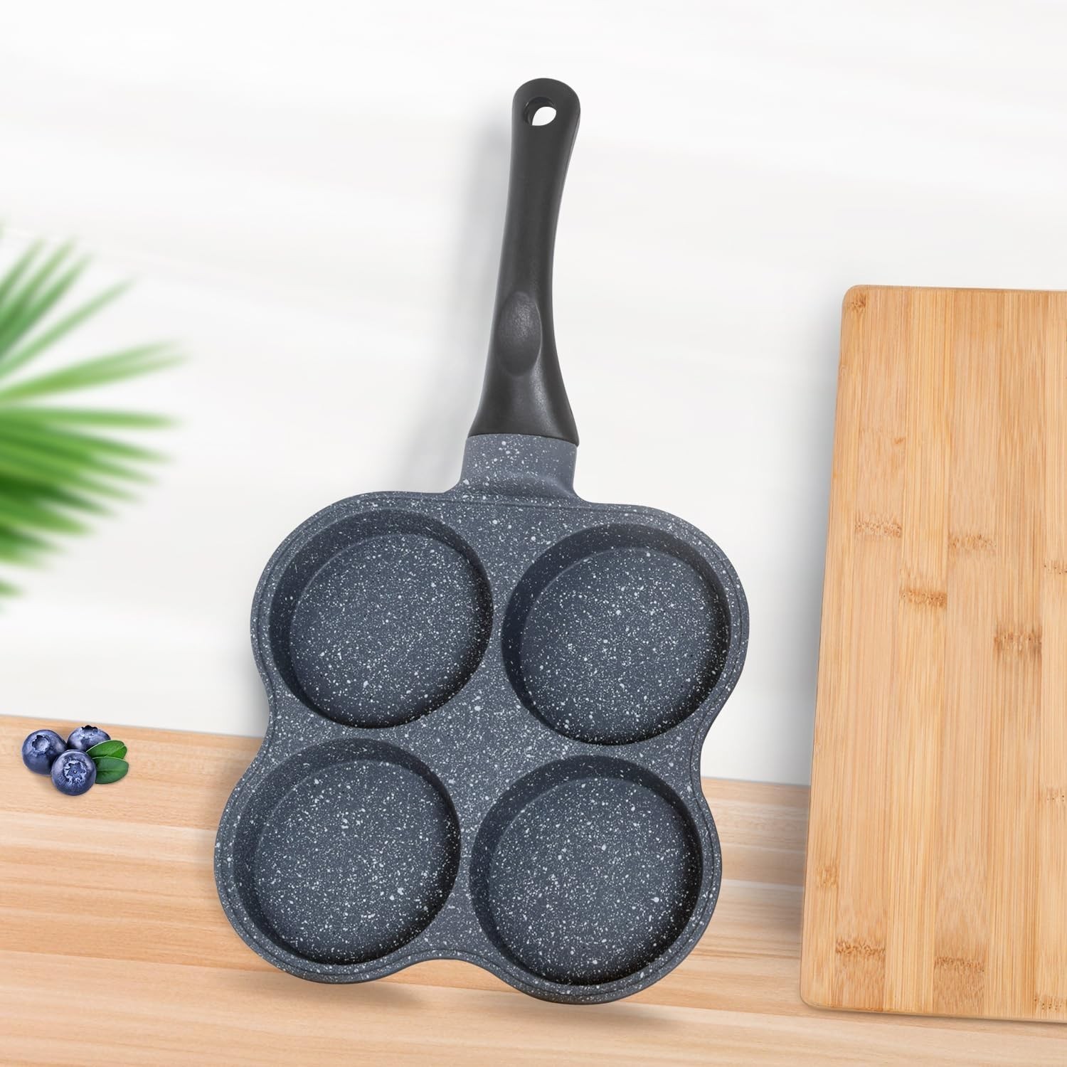 Rustless Egg Frying Pan | 4-Cup Nonstick Easy Clean Egg Cooker Omelet Pan For…