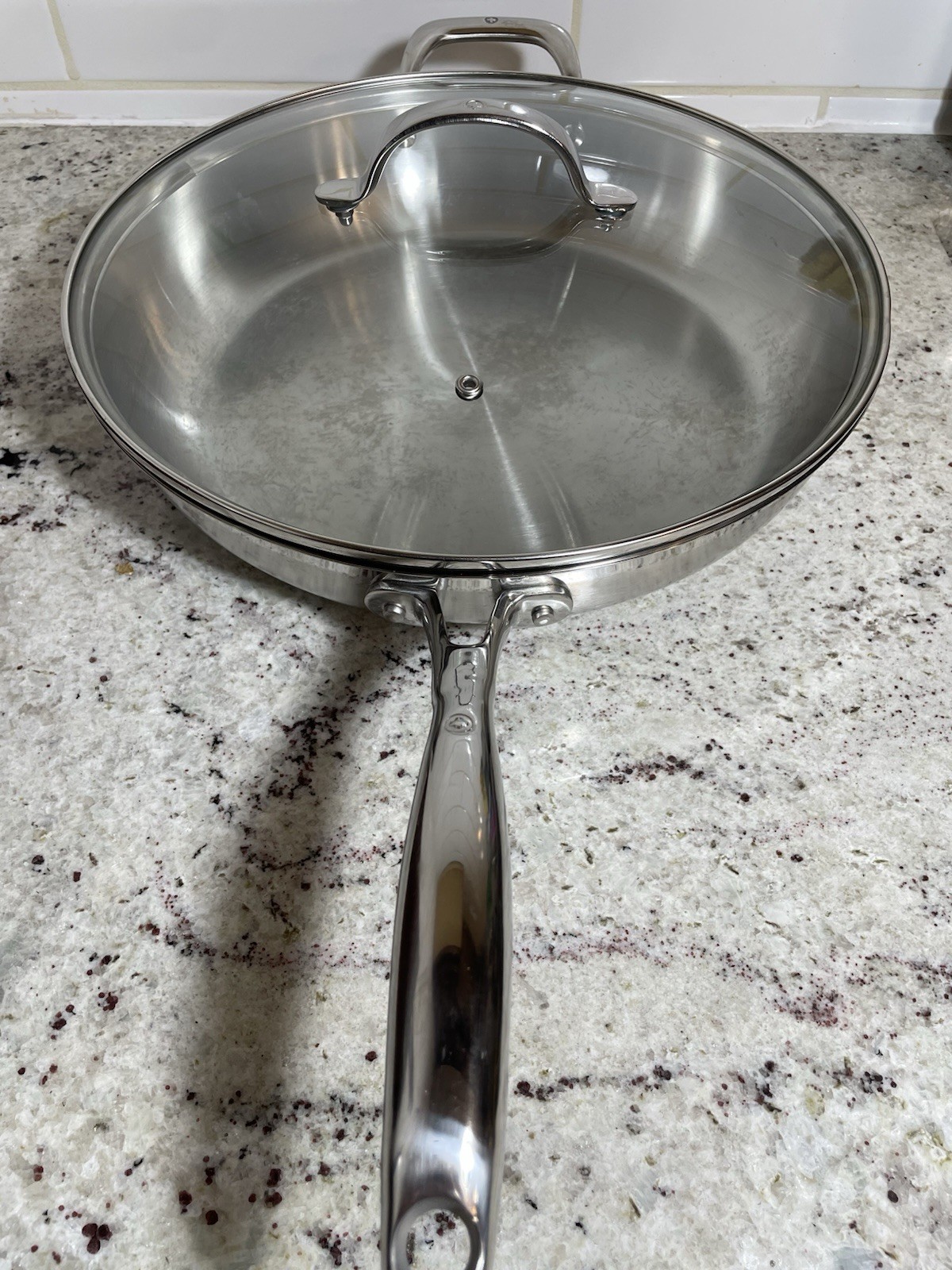 Swiss Diamond Stainless Premium Steel Chef’s Fry Pan With Lid 13 inches