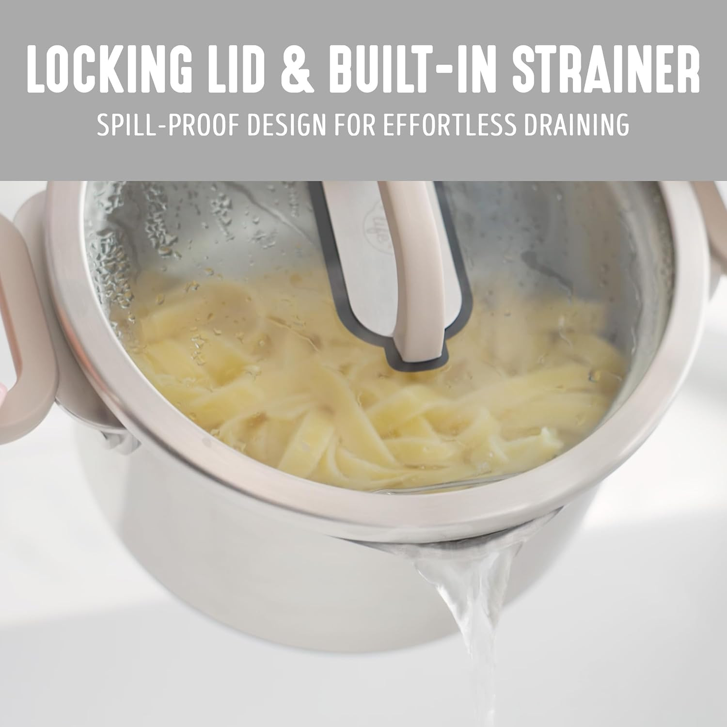 BK Twisting 6-Piece Stainless Steel Cookware Set with Strainer & Spouts