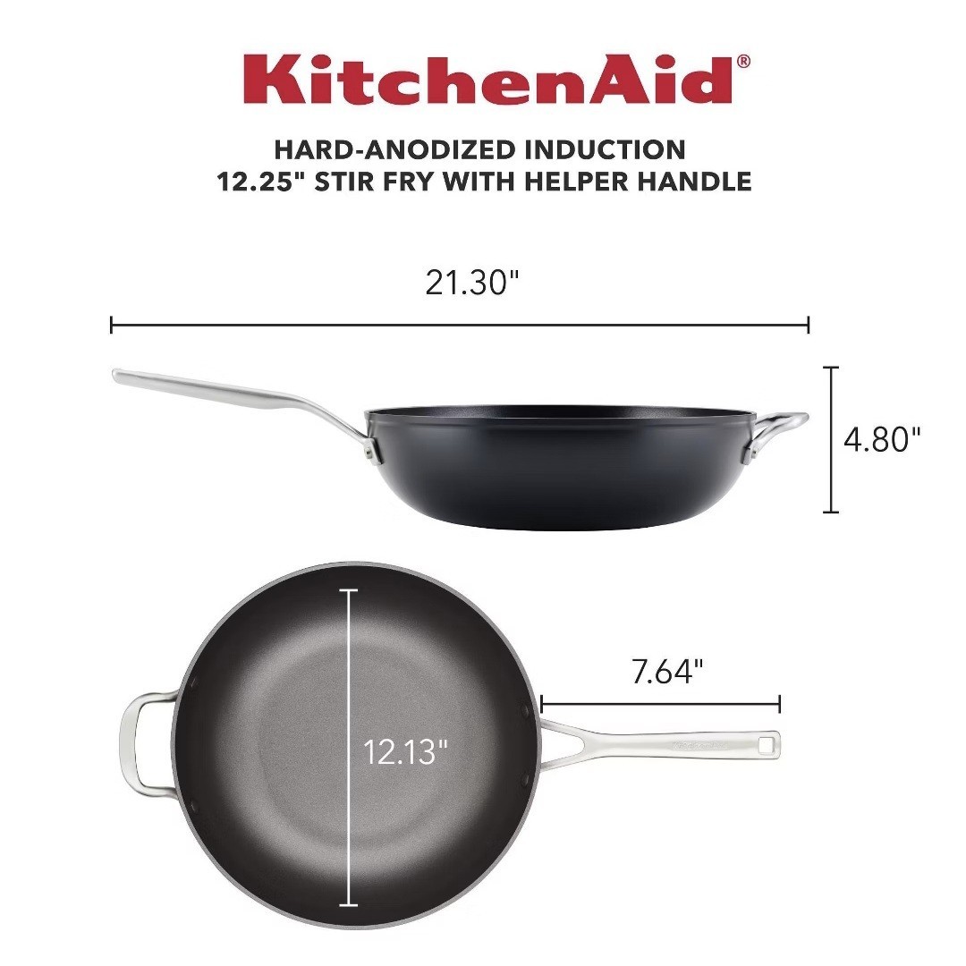 KitchenAid Hard-Anodized Aluminium 12.25″ Induction Non-stick Wok BRAND NEW