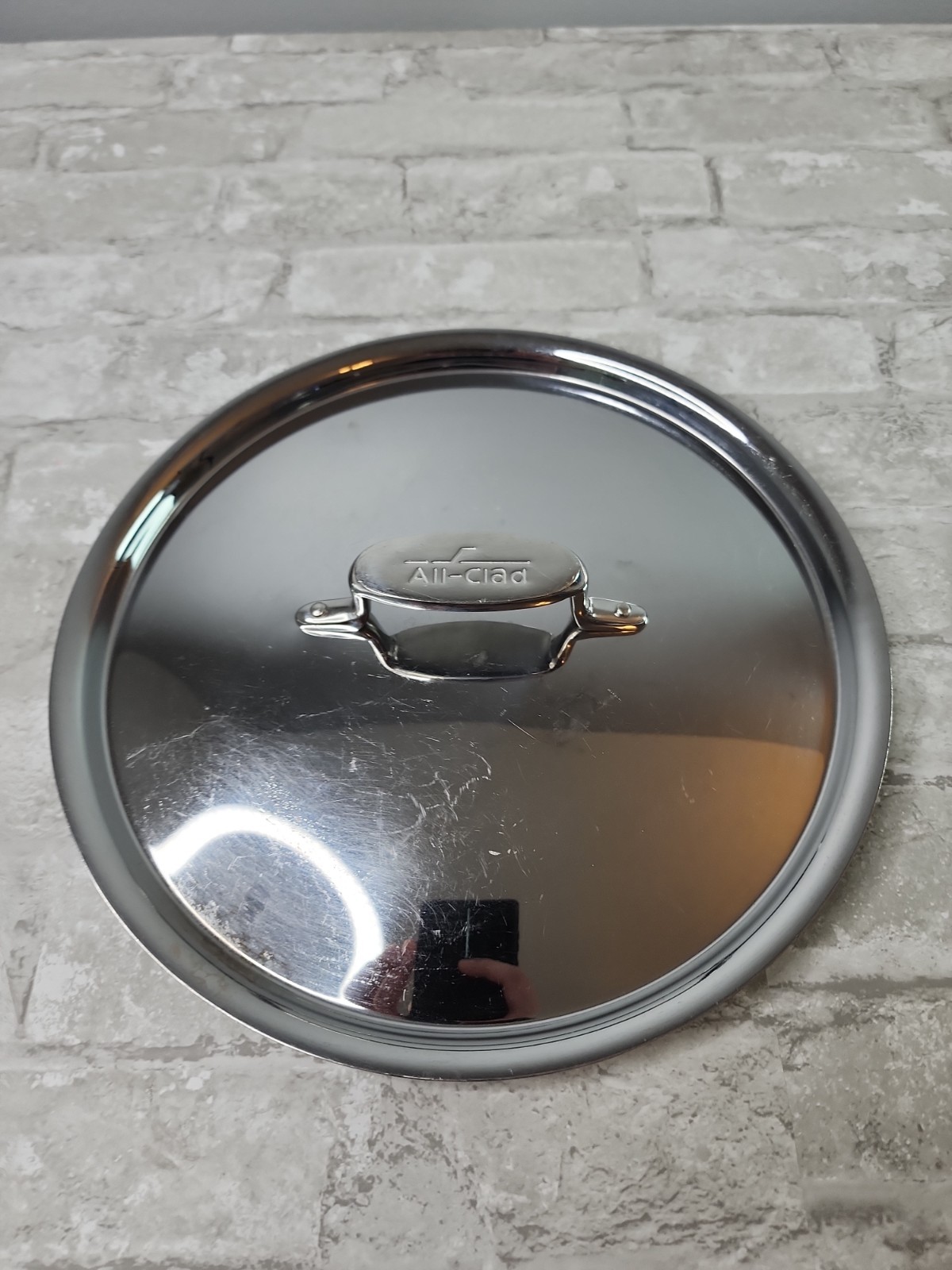 All Clad D3 D5 Stainless Steel Lid Only 11 1/4″ Outside 10 1/2″ Inside