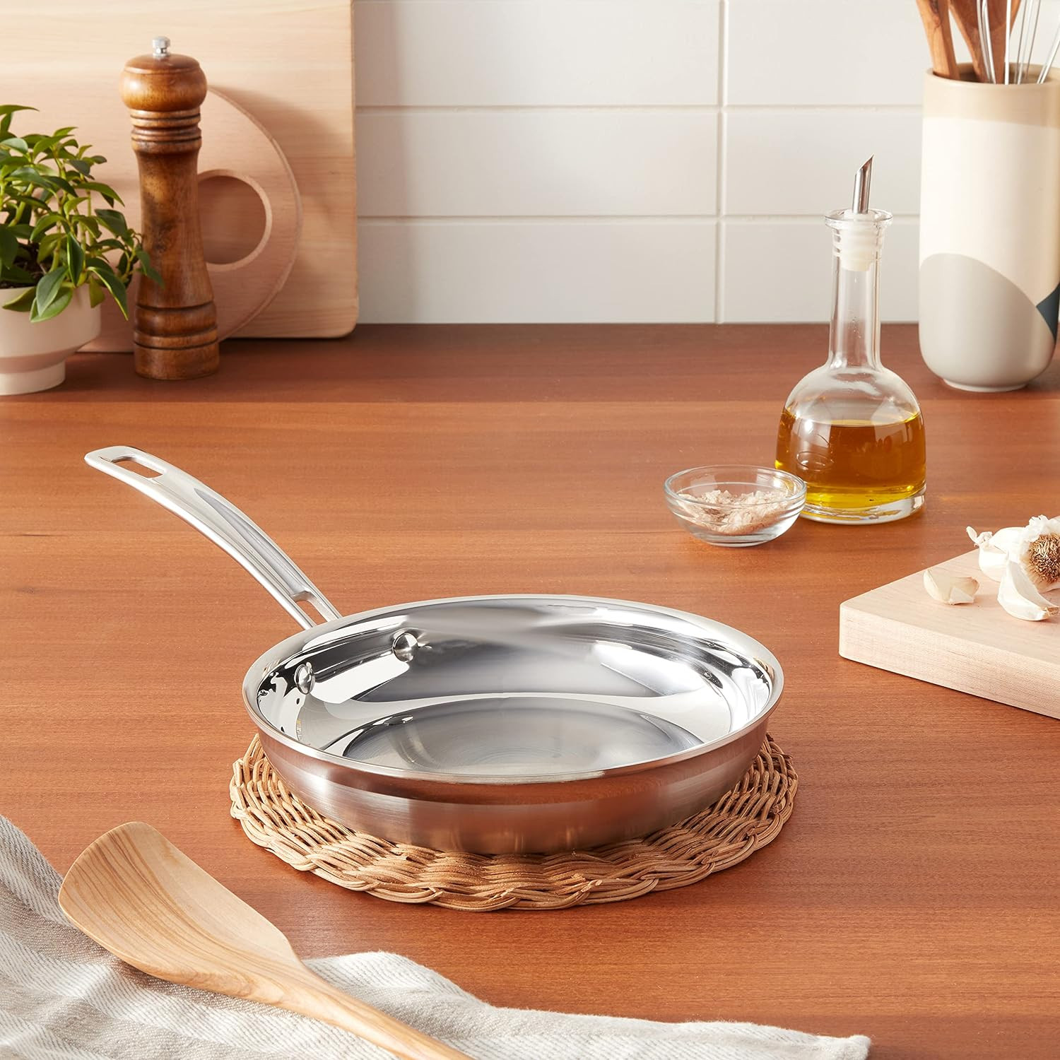 Multiclad Pro 8″ Open Skillet, 8-Inch, Stainless Steel