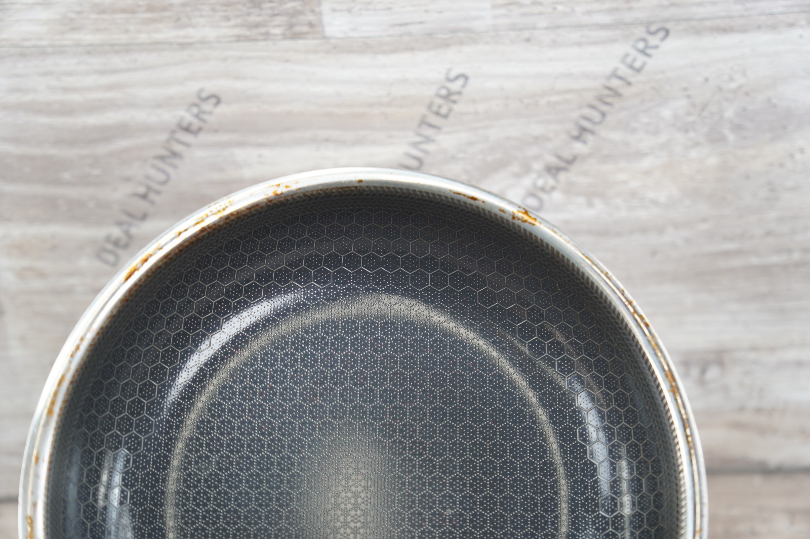 Genuine HexClad 8″ Hybrid Frying Pan Stainless/Nonstick Induction Safe – NO LID