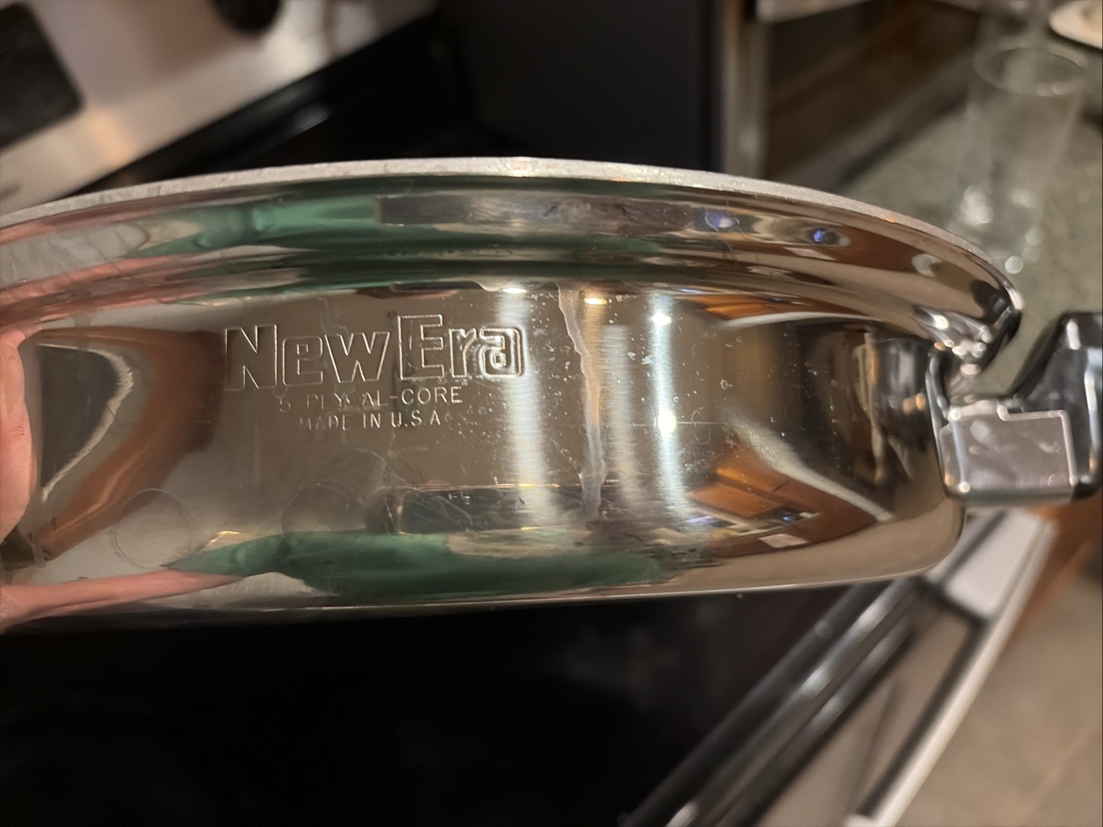 New Era 5 Ply Stainless Steel Skillet Sauce Pan Pot Cookware AlCore 10” USA Made