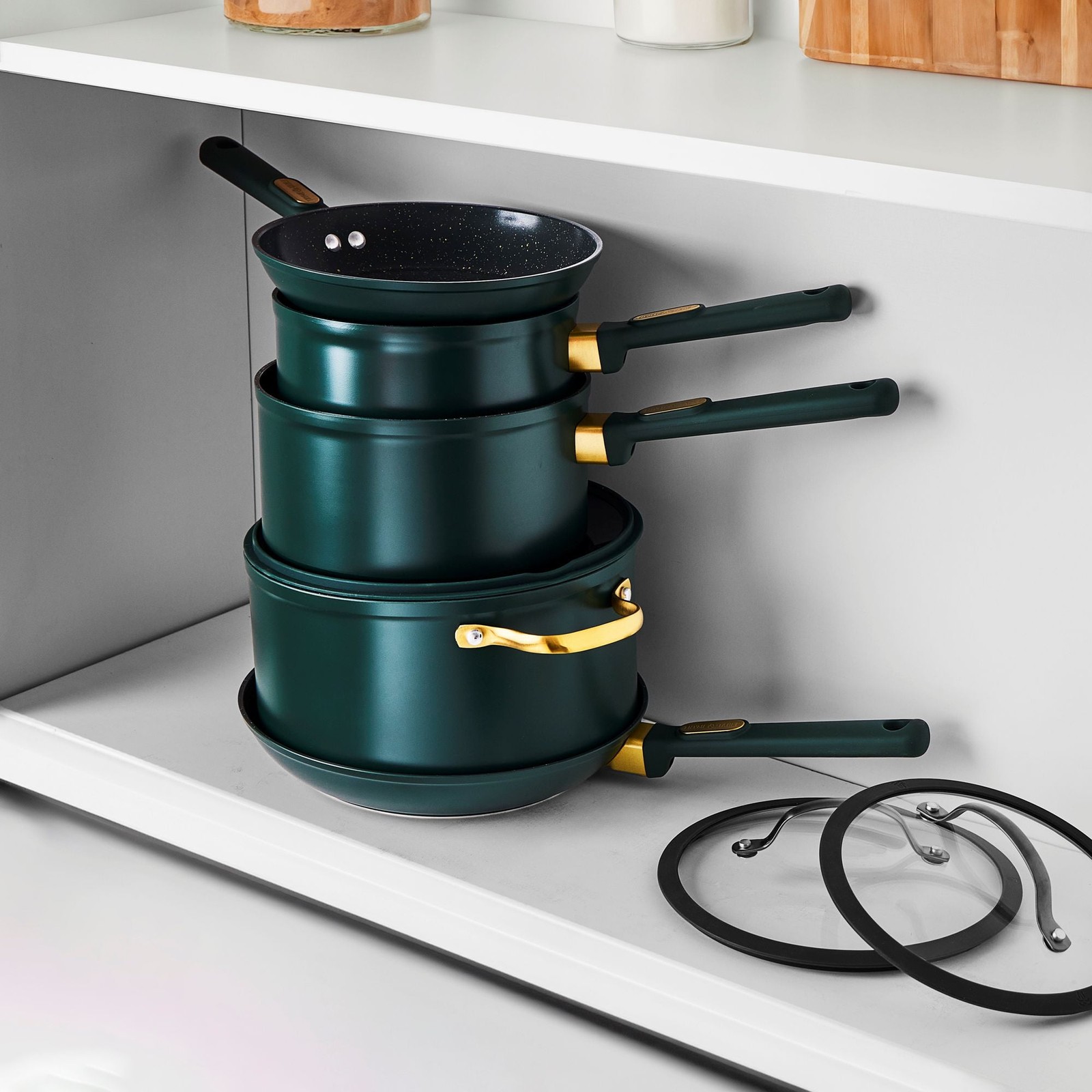 12-Piece Ceramic Non-Stick Granite Collection, Non-Toxic Cookware Set