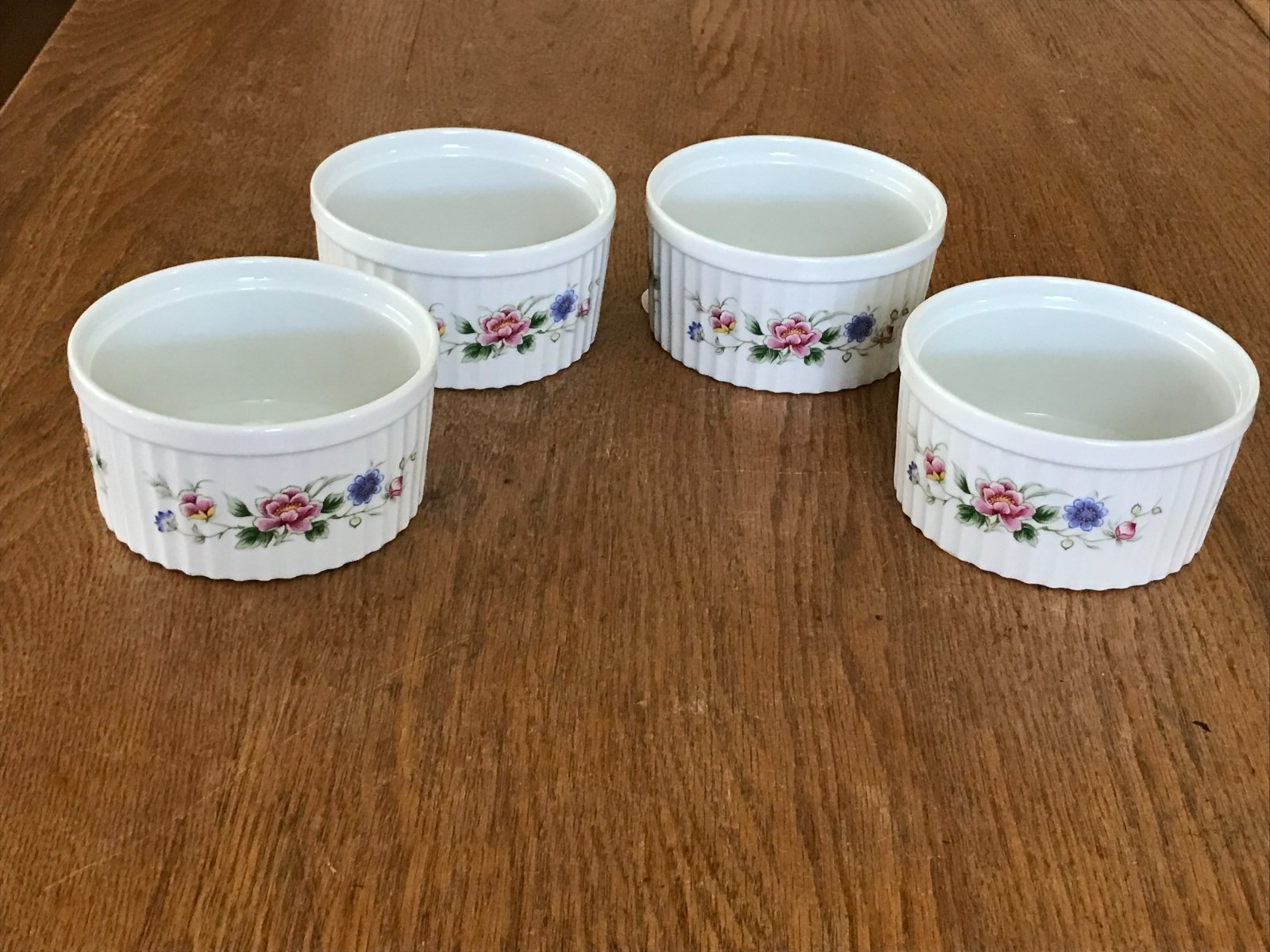 4 Vtg Andrea by Sadek Japan Mini Casserole/Ramekin Dish# 7826 Oven to Table NOS