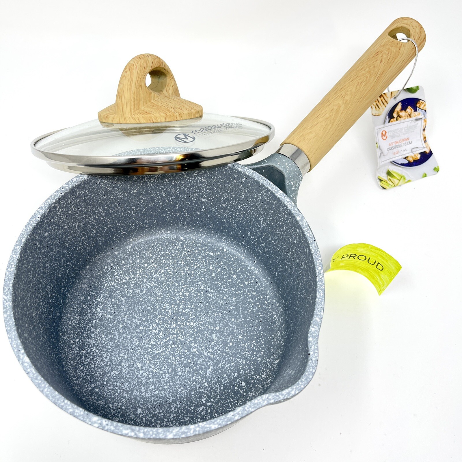 Masterclass Saucepan 1.5 Qt Casserole 6.5 Inch With Lid Premium Kitchen Cookware