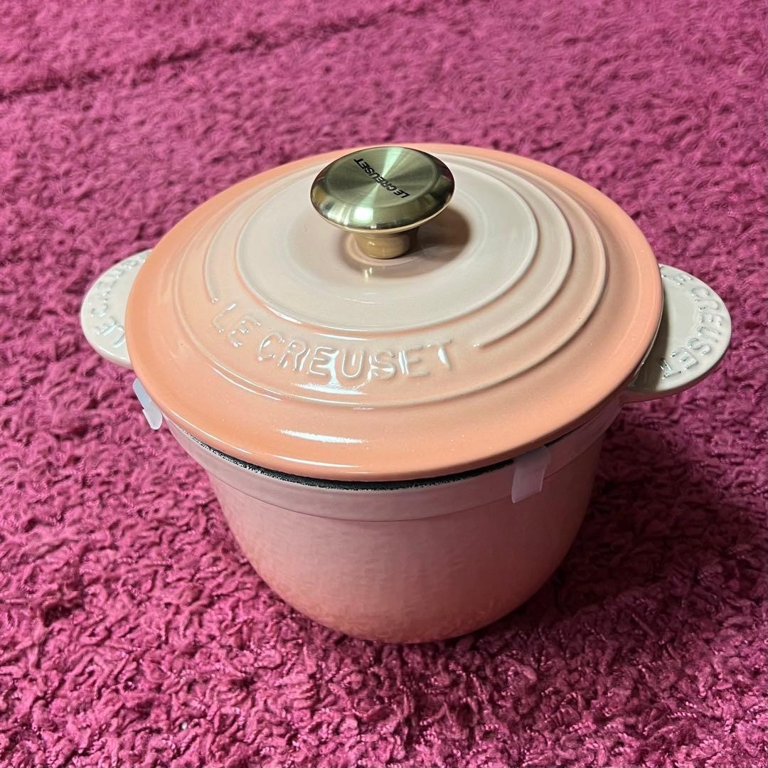 Le Creuset Cocotte Every Rice Pot 18cm Peche Light Gold Knob Enamel Cast Iron