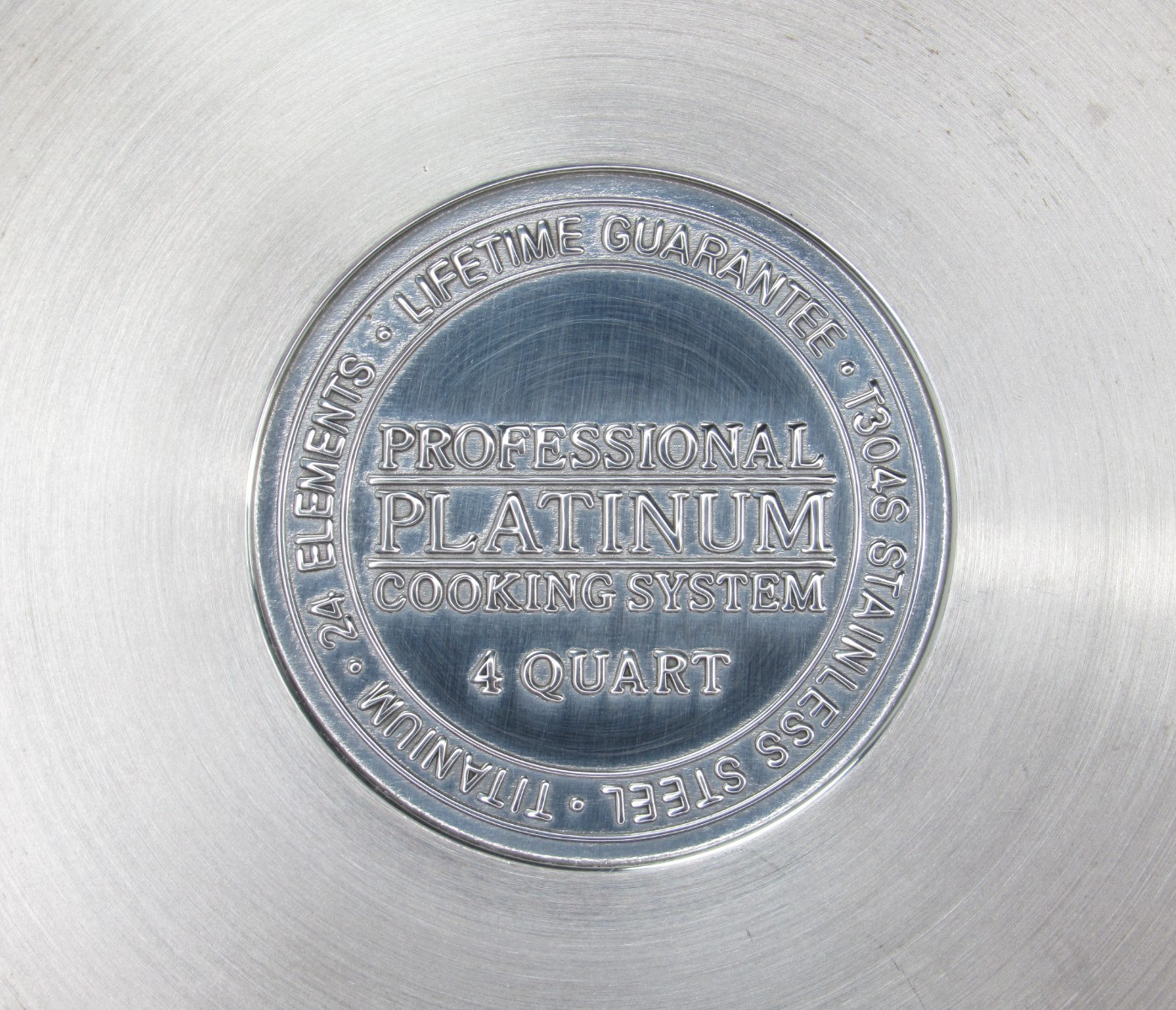 Platinum Professional Cookware System Titanium 24 Elements 4 Qt Pot T304S + Lid