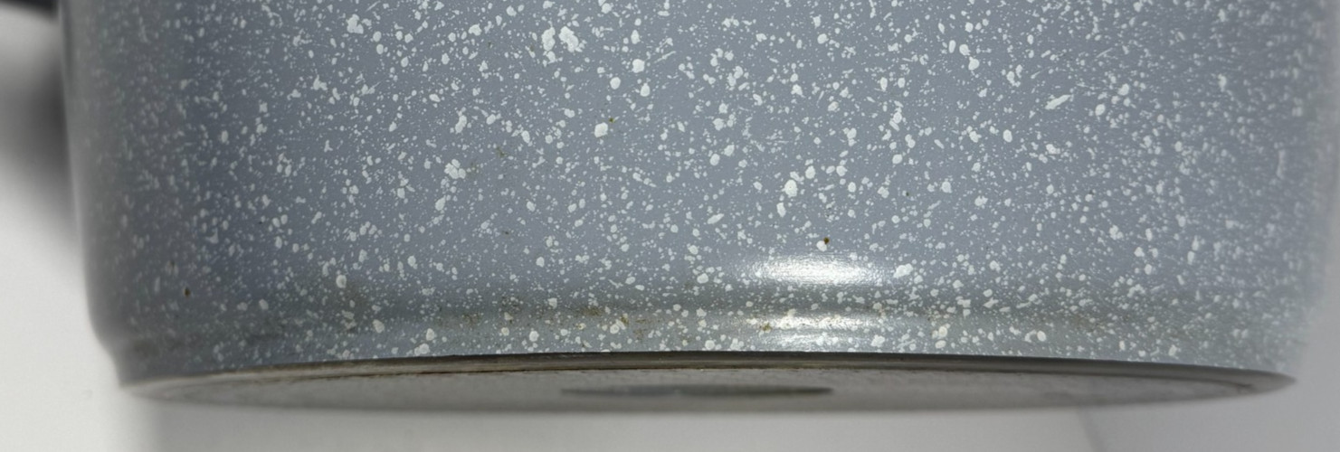 MasterClass Premium Cookware Speckled Gray Casserole Pot ~4.3 Qt w/ Glass Lid
