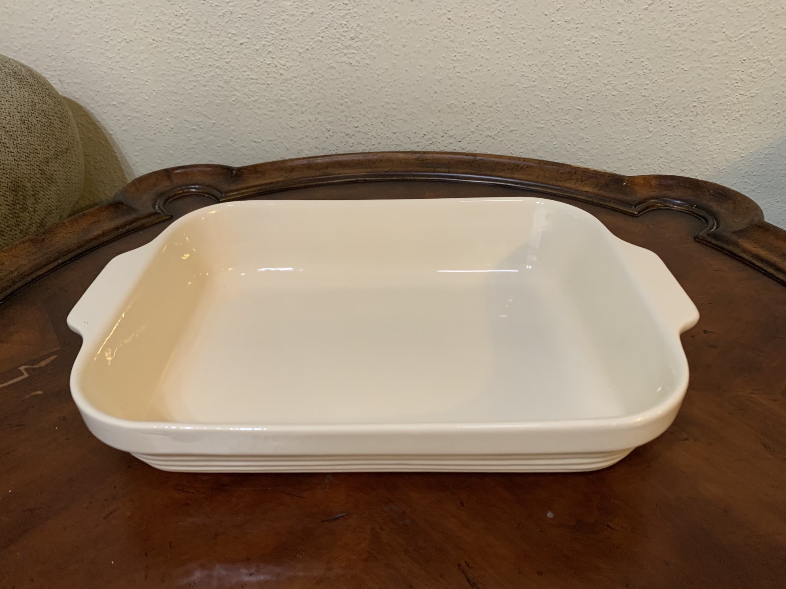 Emile Henry Almond Lasagna Roaster Baking Pan # 96-62 France Modele Depose