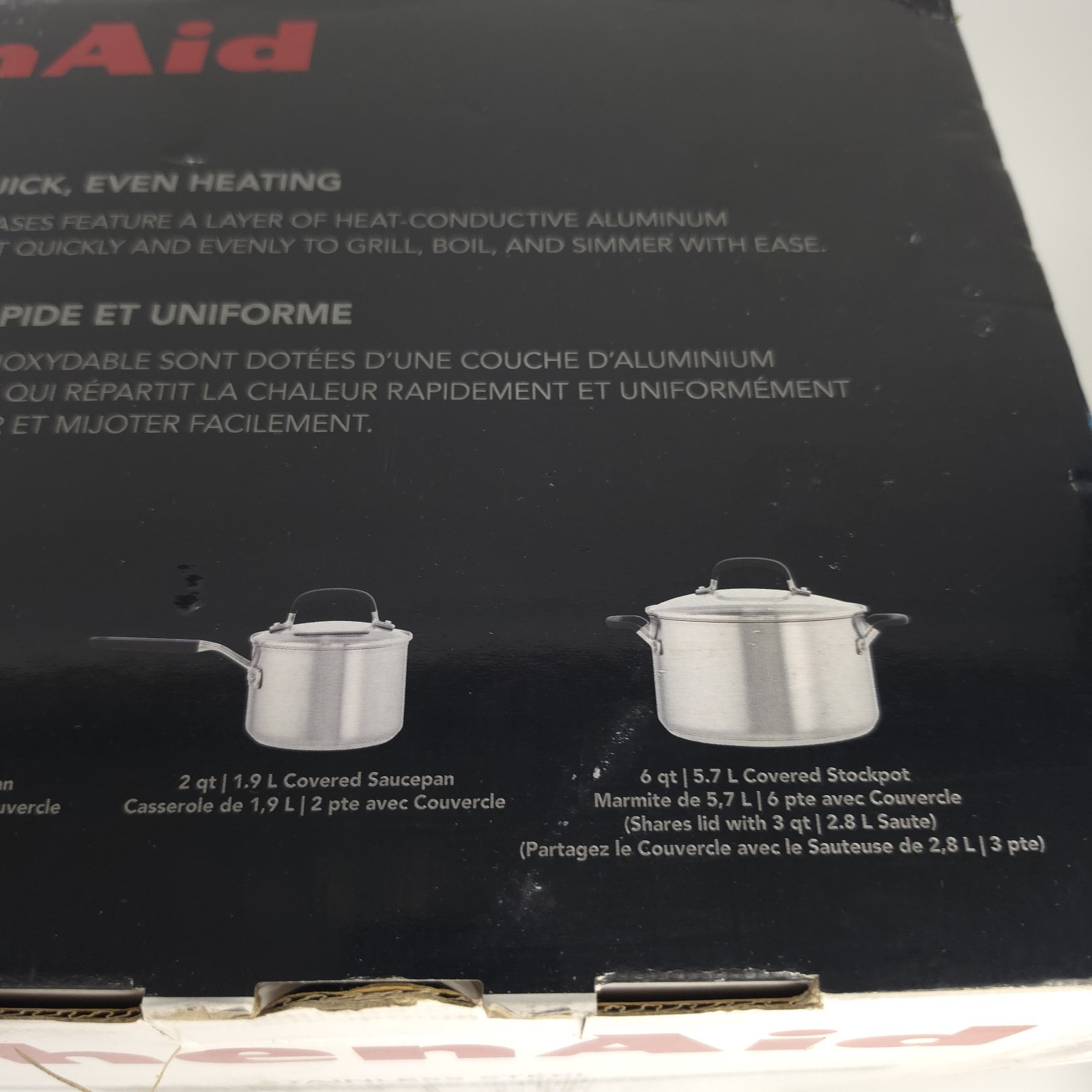 KitchenAid Stainless Steel, 10-Piece, Stainless Steel Cookware Set 7-8-C71017-T