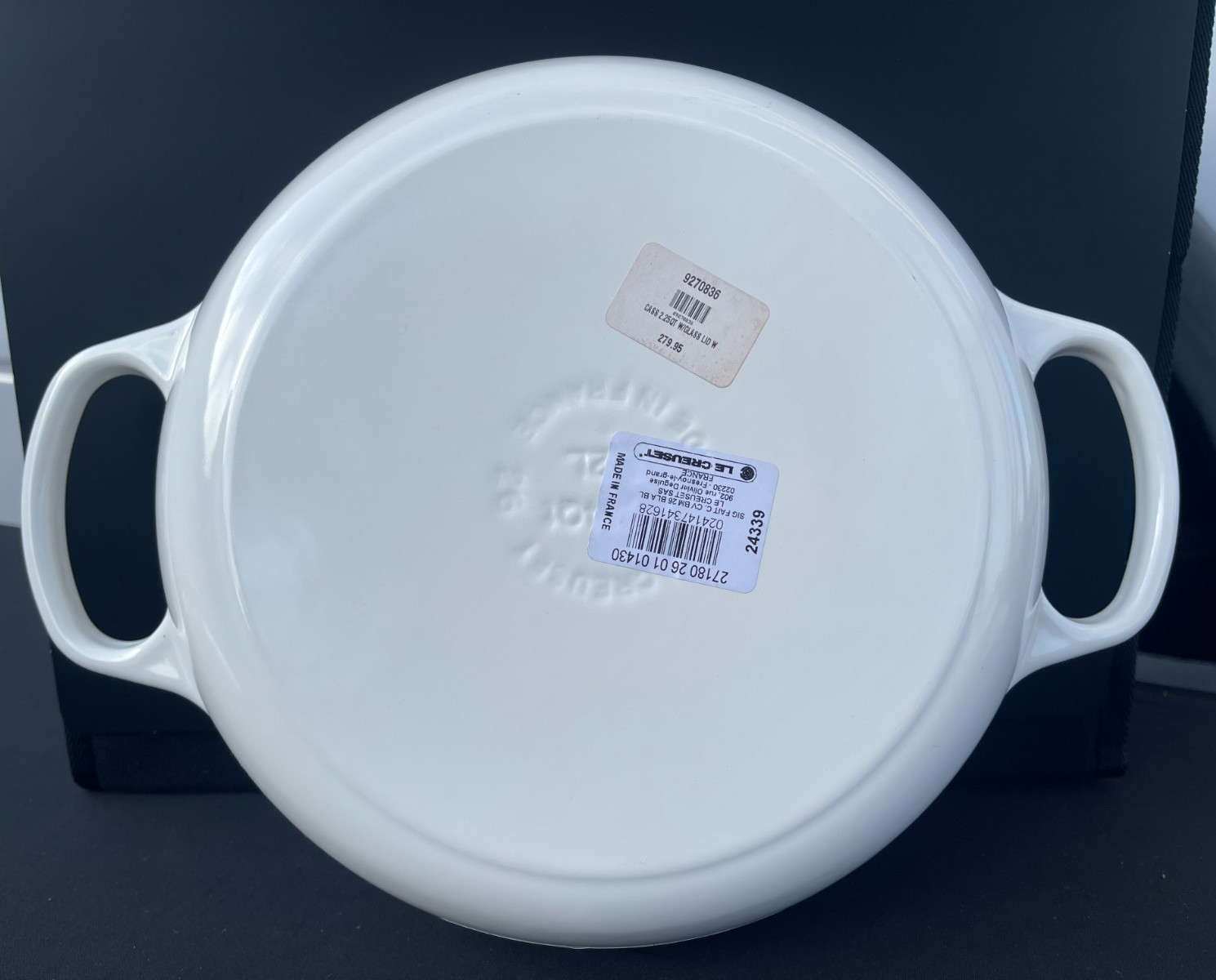 LE CREUSET Signature Enameled Cast Iron Braiser Pan w/ Glass Lid 2.25 QT – WHITE