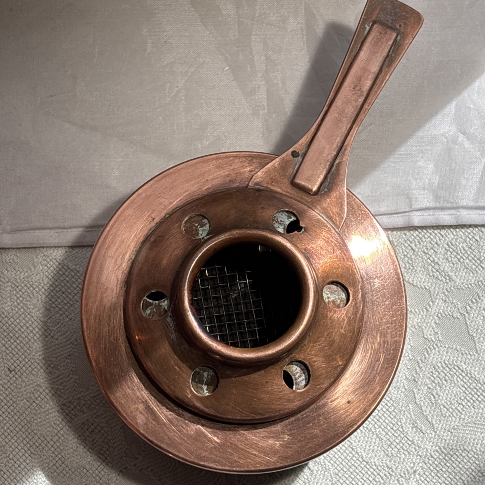 Vintage Spring Culinox Copper Fondue Pan Lids Sterno Burner Stand Forks Swiss