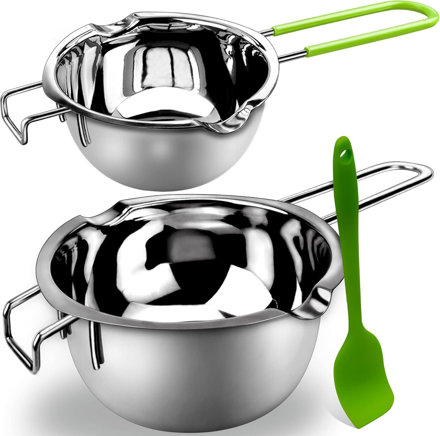 Double Boiler Pot Set for Melting Chocolate, Butter, Cheese, Caramel and Candy