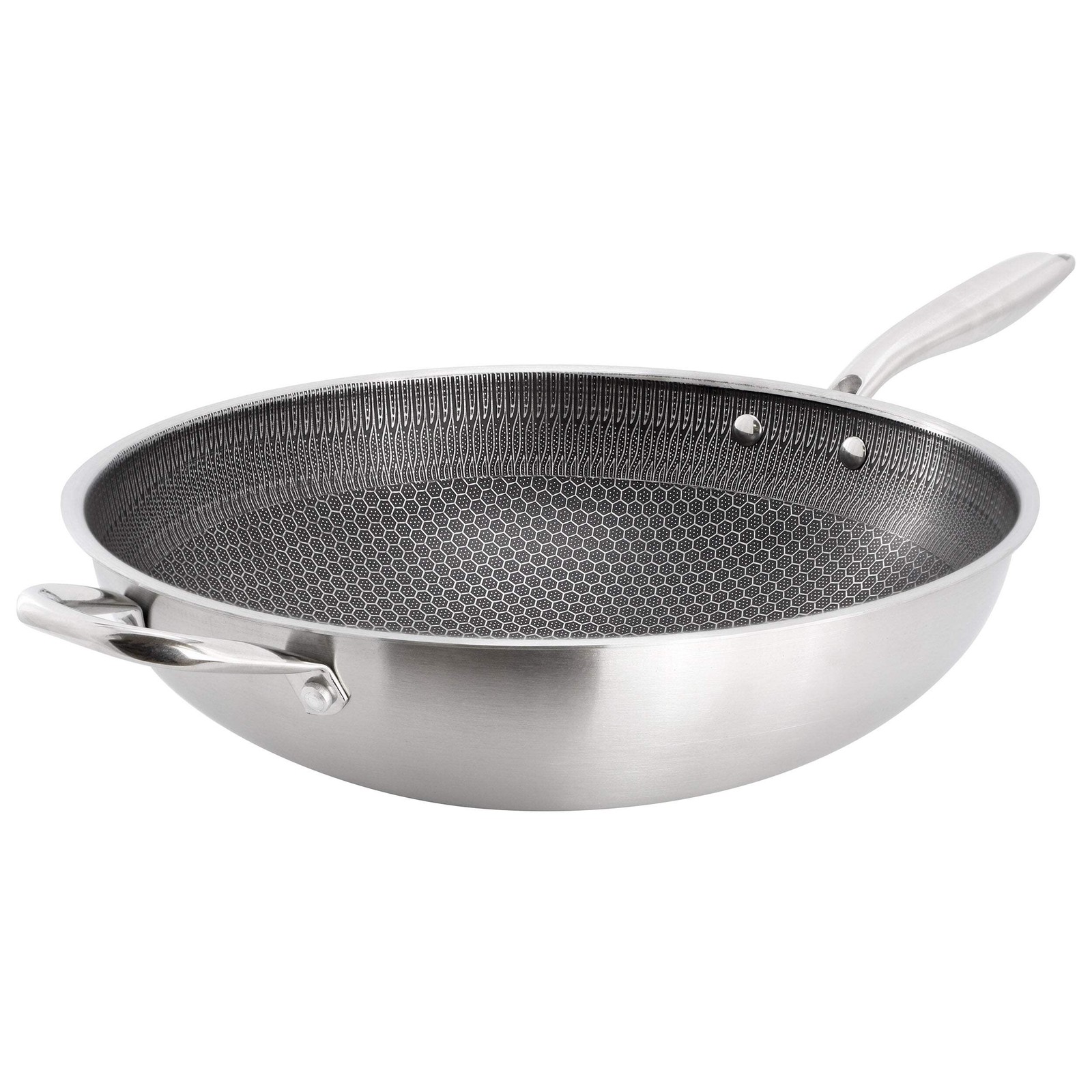 Gibson Home Stargaze 14″ Embossed Interior Stainless Steel Wok