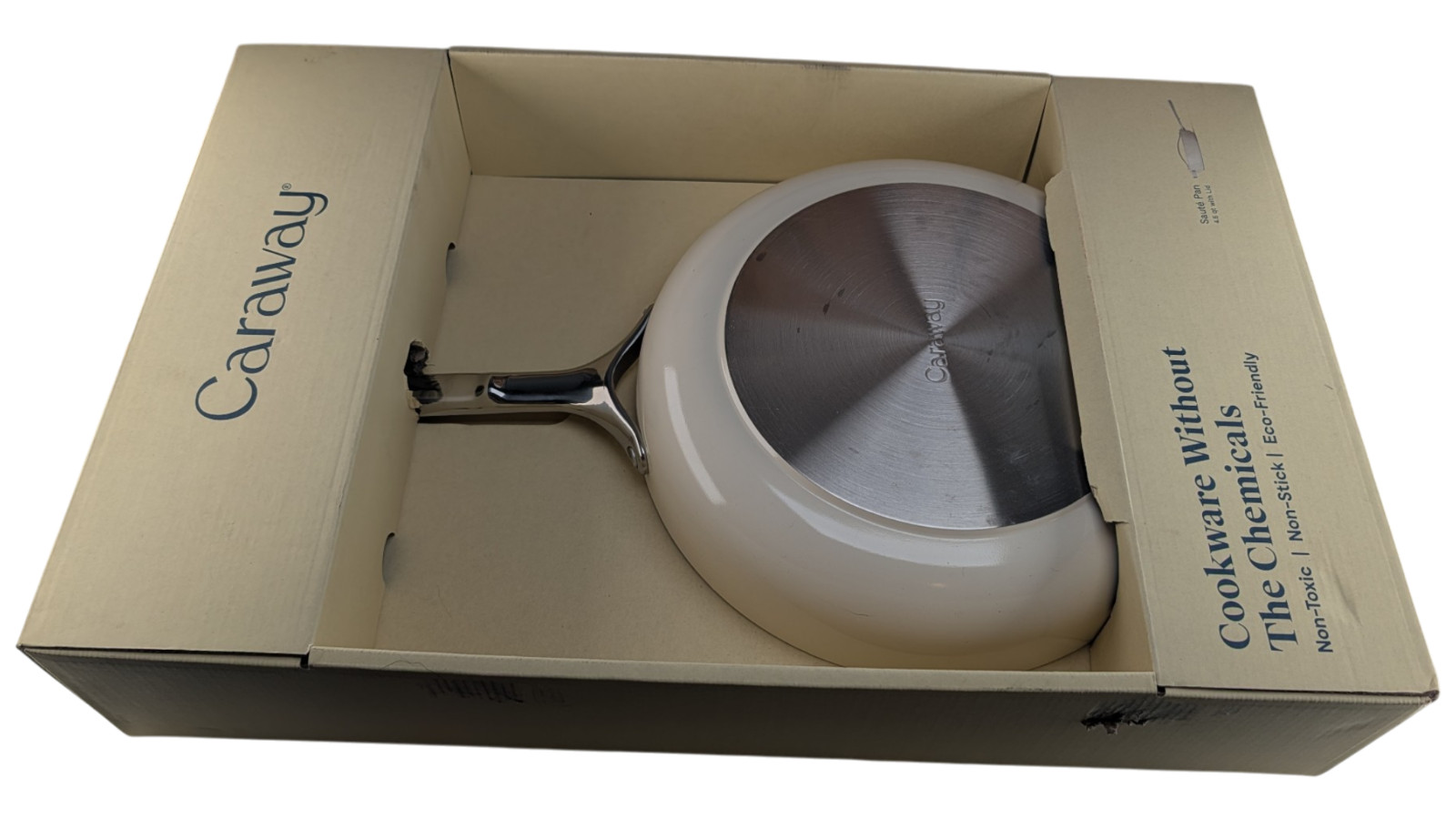 Caraway 4.5 Qt Ceramic Nonstick Saute Pan Cream CW-SUTP-CRM