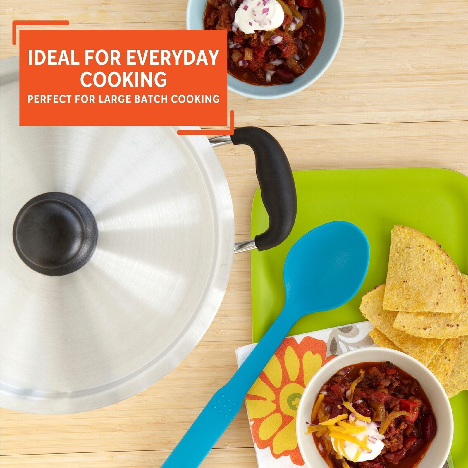8Qt Aluminum Stock Pot with Lid Double Sided Stay-Cool Handles Lightweight New