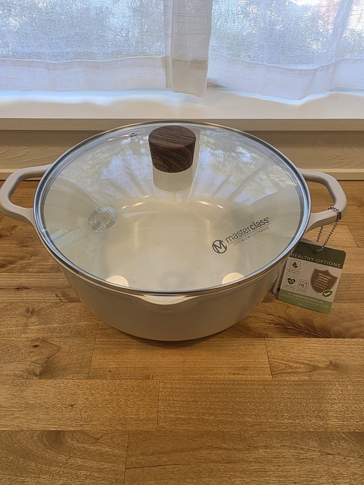 11″ 7 Quart Casserole Pot With Lid Master Class Premium Cookware New