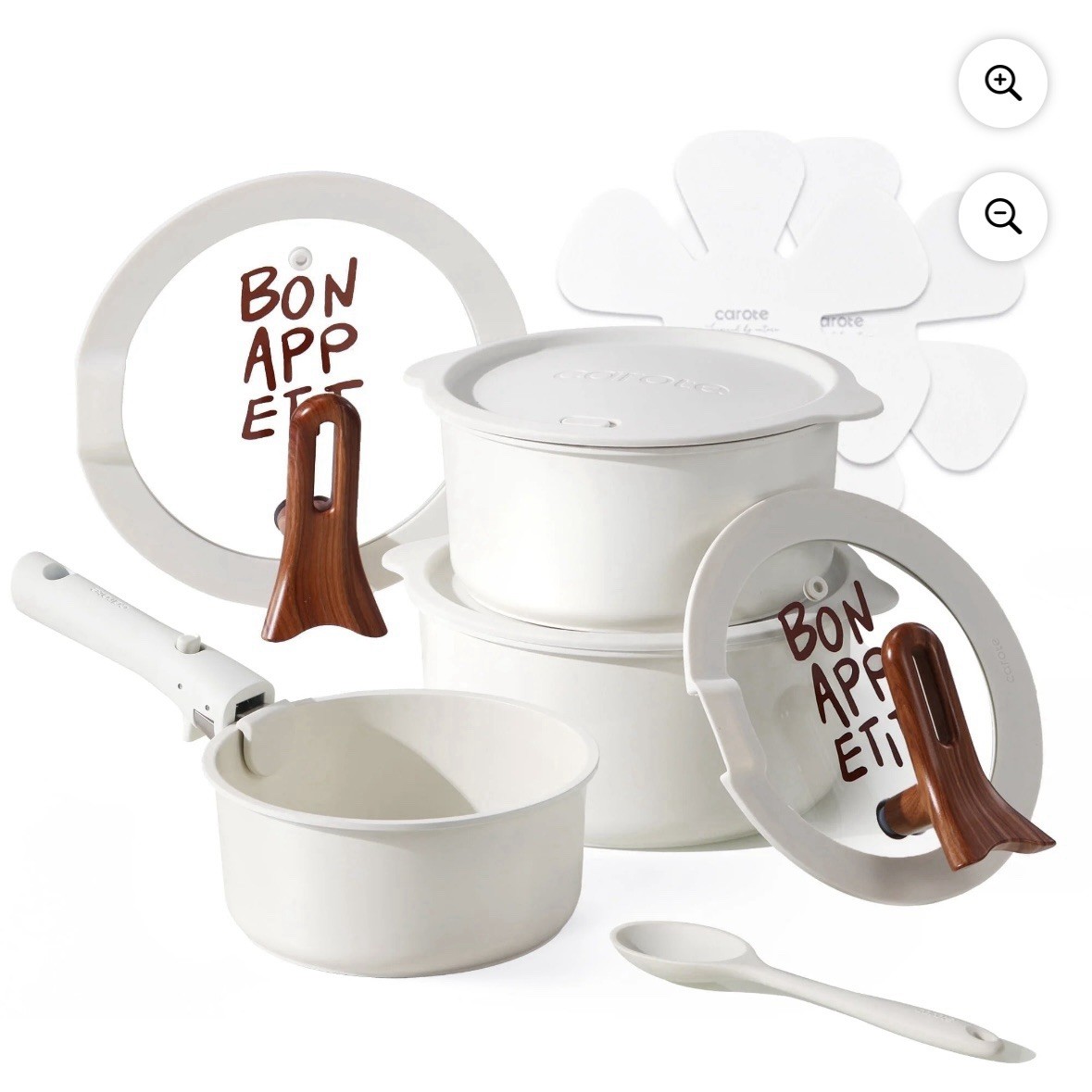 CAROTE 11-Pc Nonstick Cookware Set Pots and Pans Bon Appetite Cookware Set