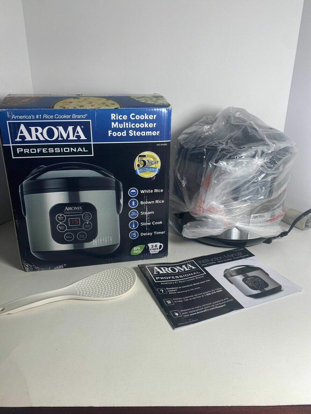 Aroma Professional Rice Cooker, Multicooker, Food Steamer – ARC-934SBD