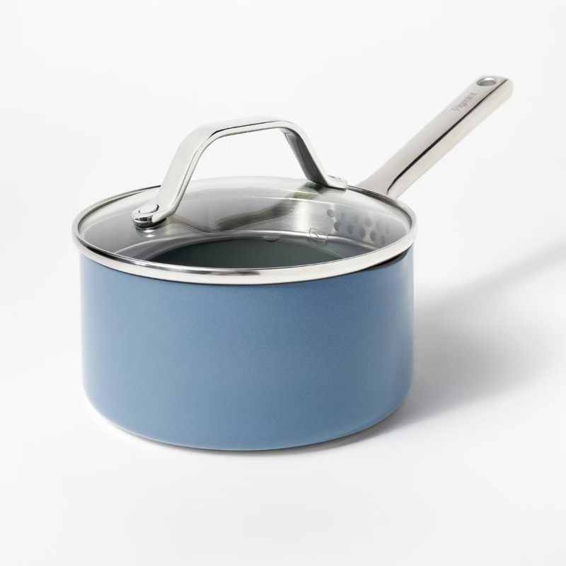 1.5qt Nonstick Ceramic Coated Aluminum Sauce Pan
