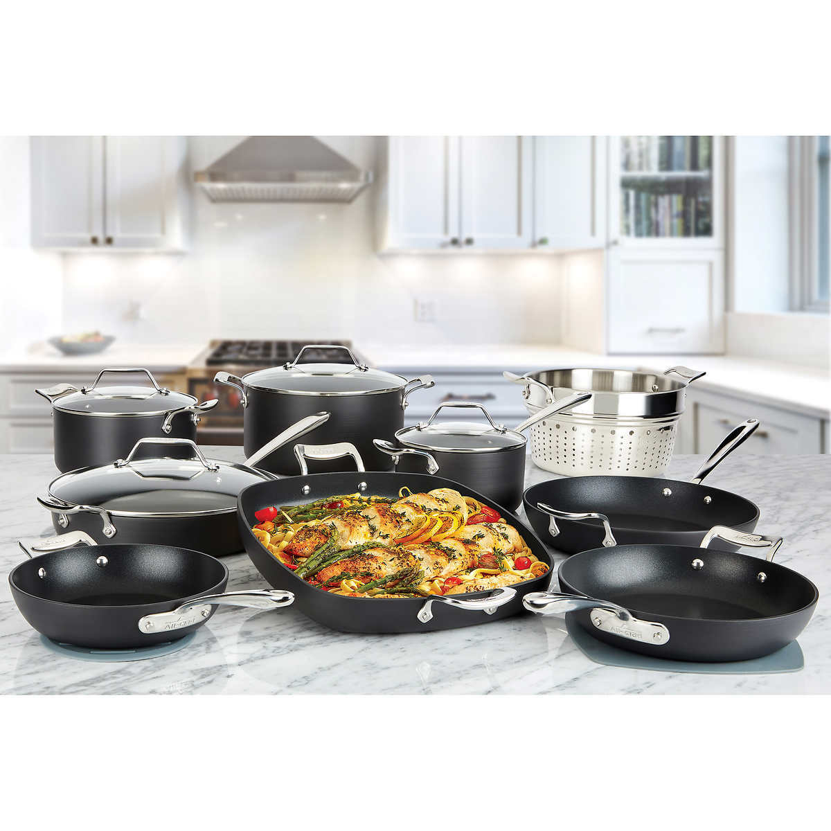 All-Clad MetalCrafters Essentials Nonstick Cookware All-Purpose Set 13-piece ✅✅✅