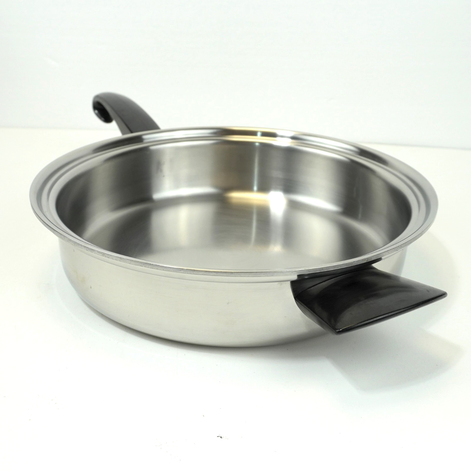 Seal-O-Matic Thermium Multi-Plex 11” Stainless Steel Fry Pan USA Vintage No Lid